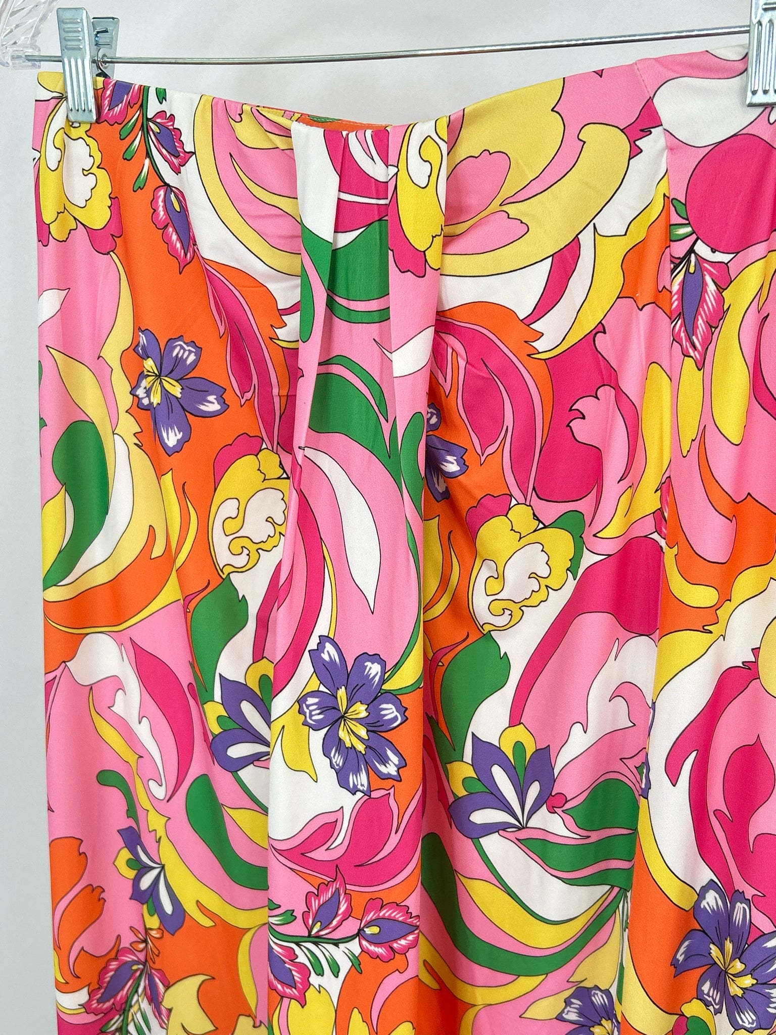 BOSTON PROPER Size S Pink Print Women 2-Piece w/skirt