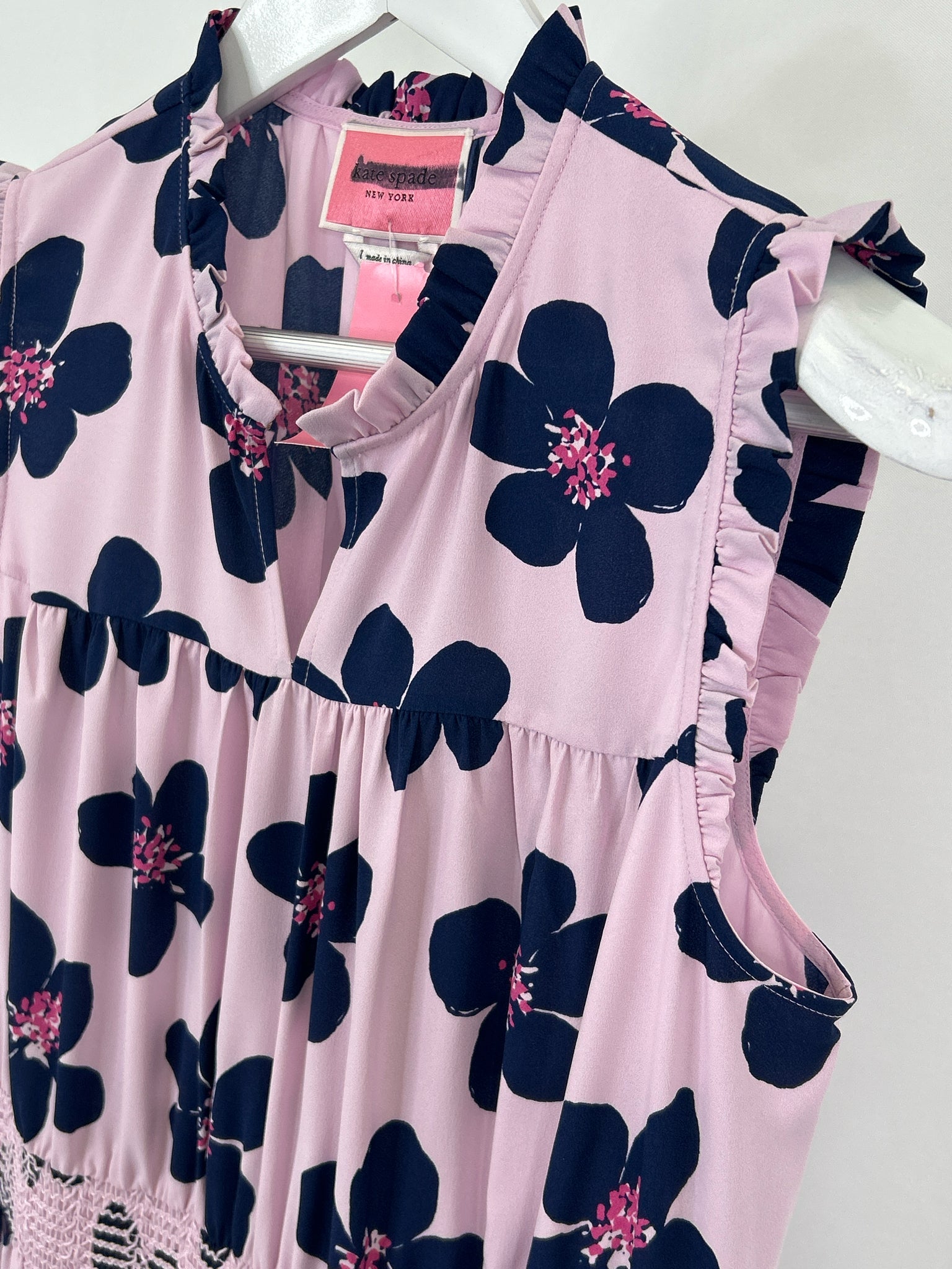 KATE SPADE Size L Purple Print Women Dress