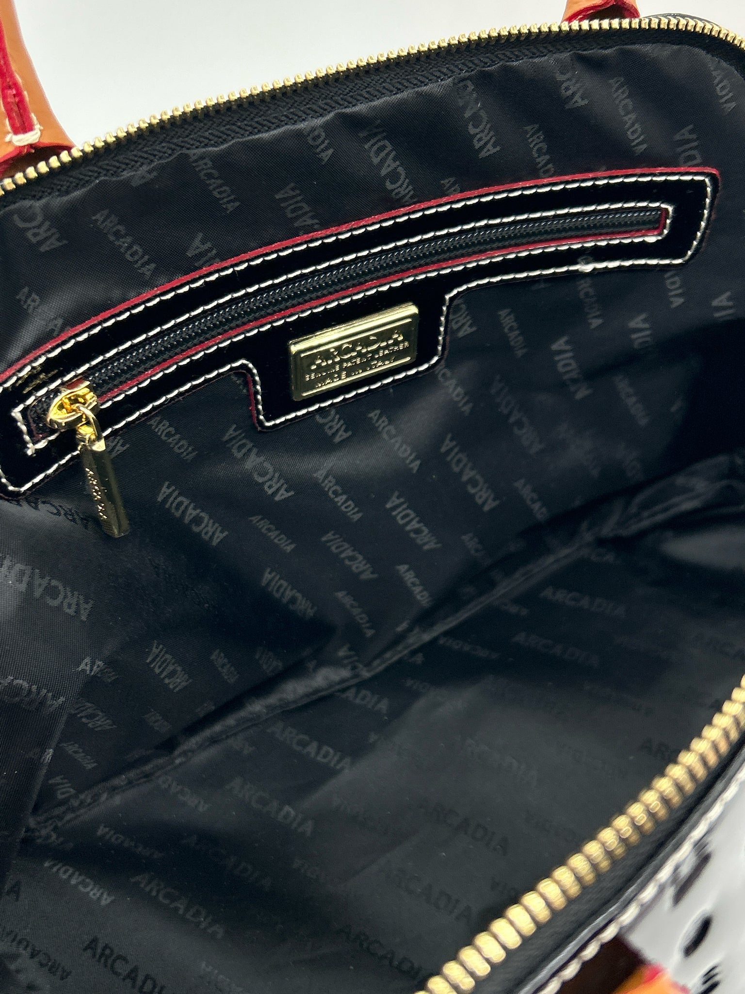 ARCADIA Black Patent Women Purse