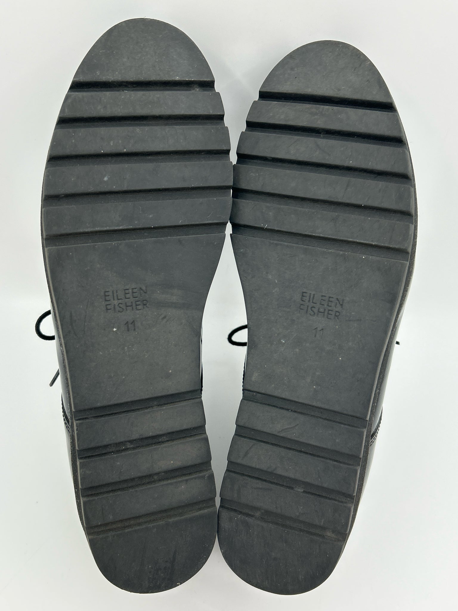 EILEEN FISHER Size 11 Black Patent Women Loafer