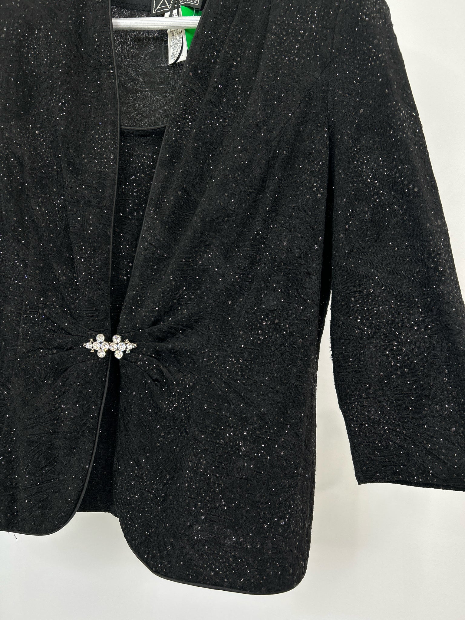 ALEX EVENINGS Size XL Black Women 2-piece Set