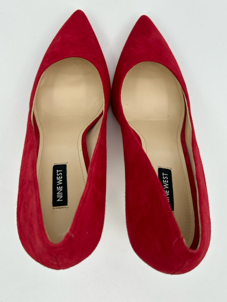 NINE WEST Women Size 11M Red Pumps