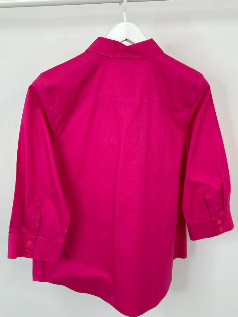 CHICO'S Size 1 / US Size 8/10 Hot Pink Shirt NWT