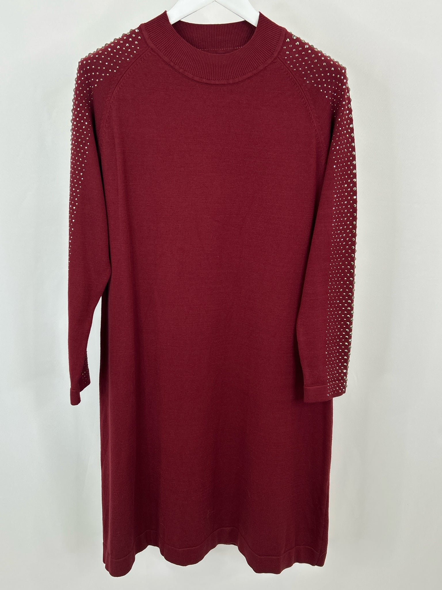 KAREN MILLEN Size XXXL Burgundy Women Dress