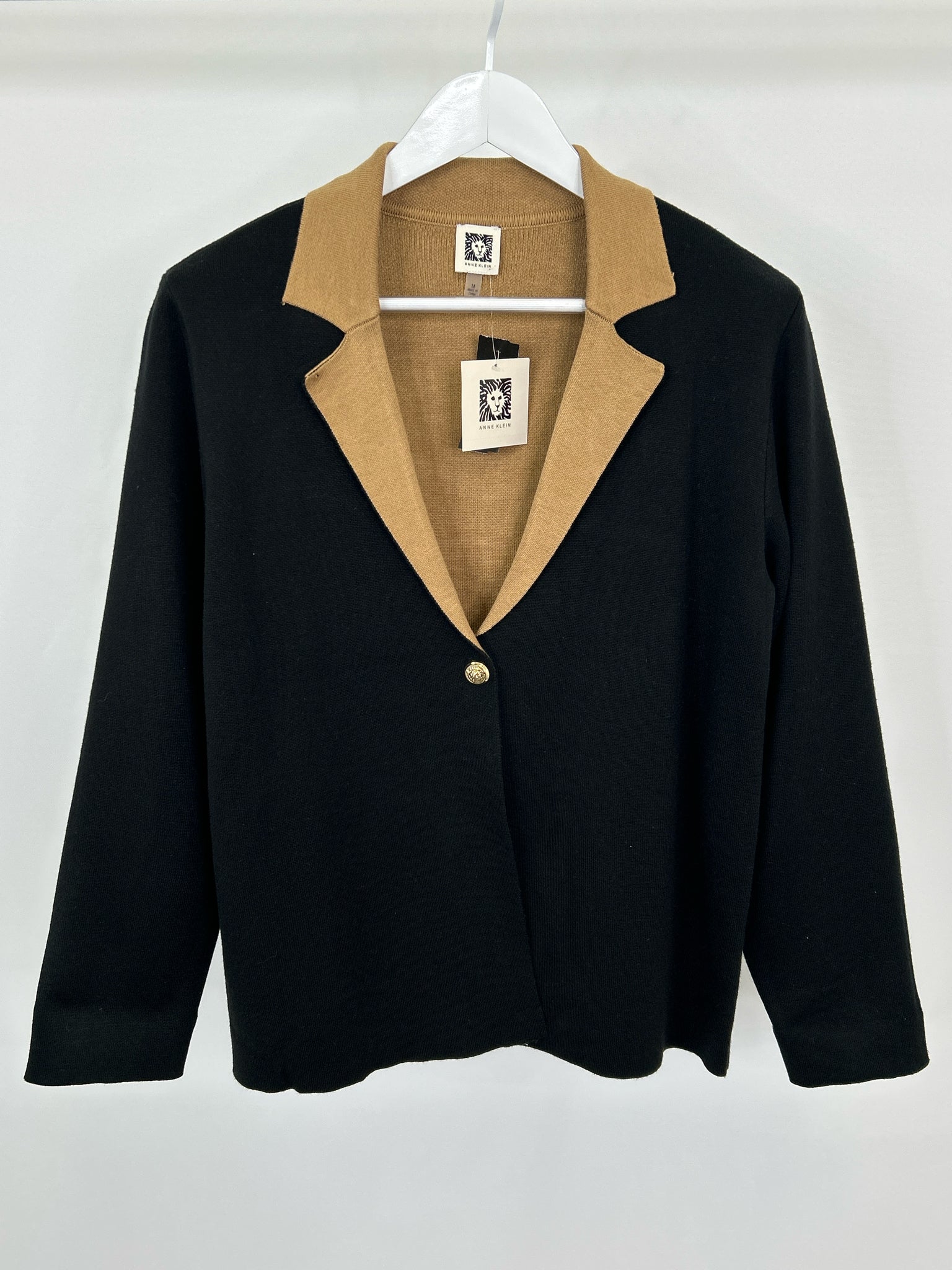 ANNE KLEIN NWT Size M Black & Brown Women Jacket