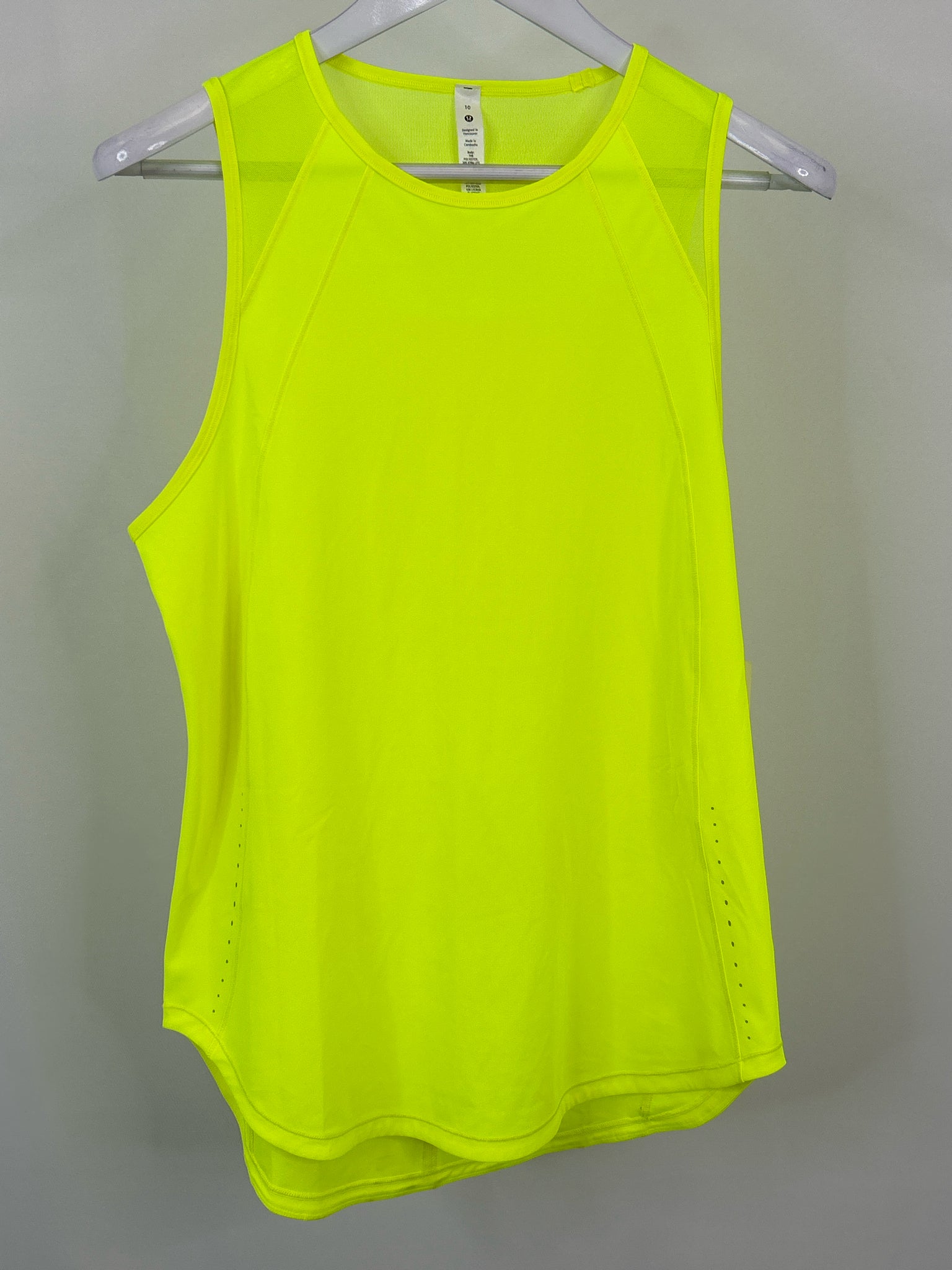 LULULEMON Size 10 neon yellow Women Tank Top