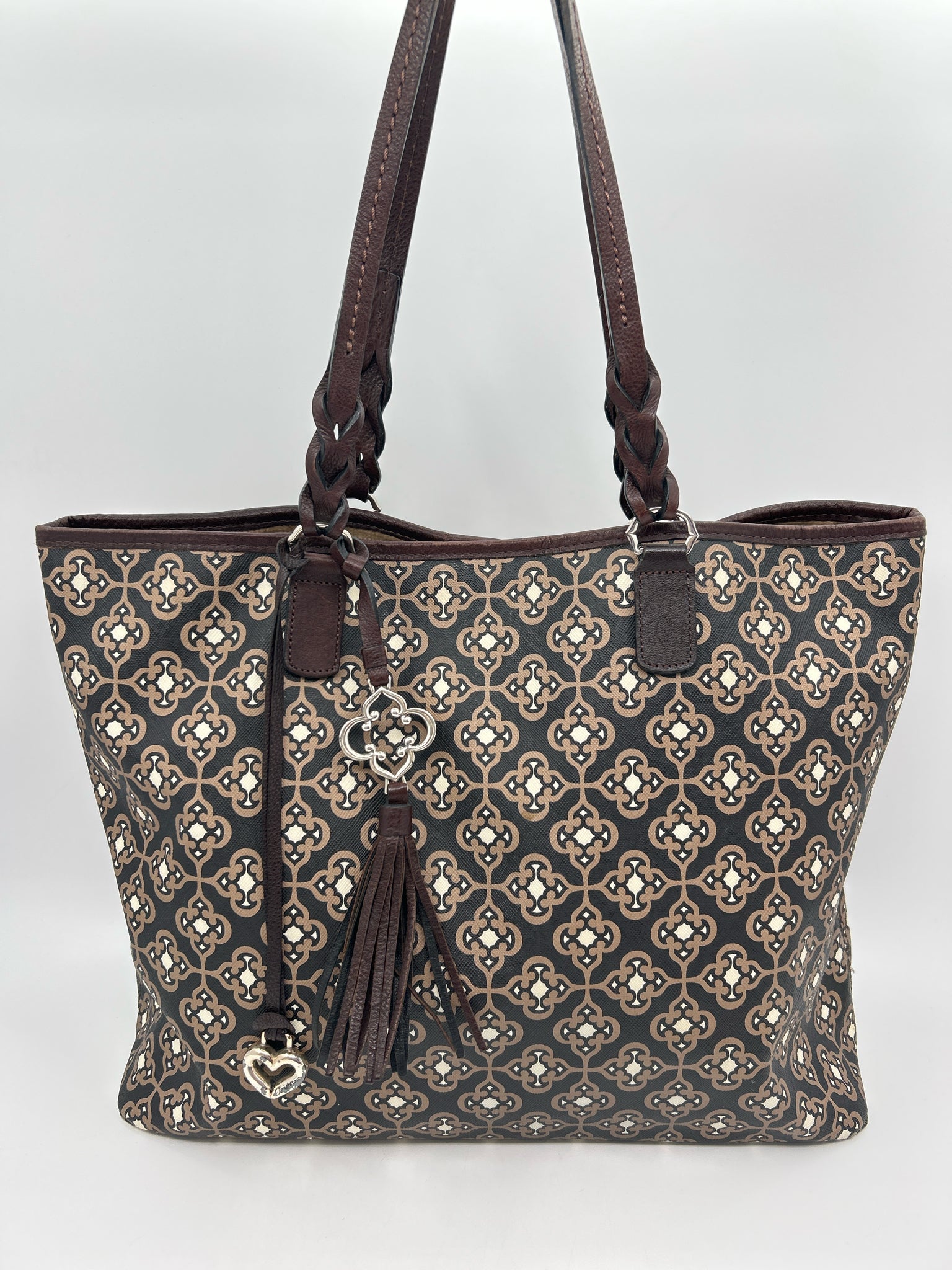 BRIGHTON Brown Print Women Tote