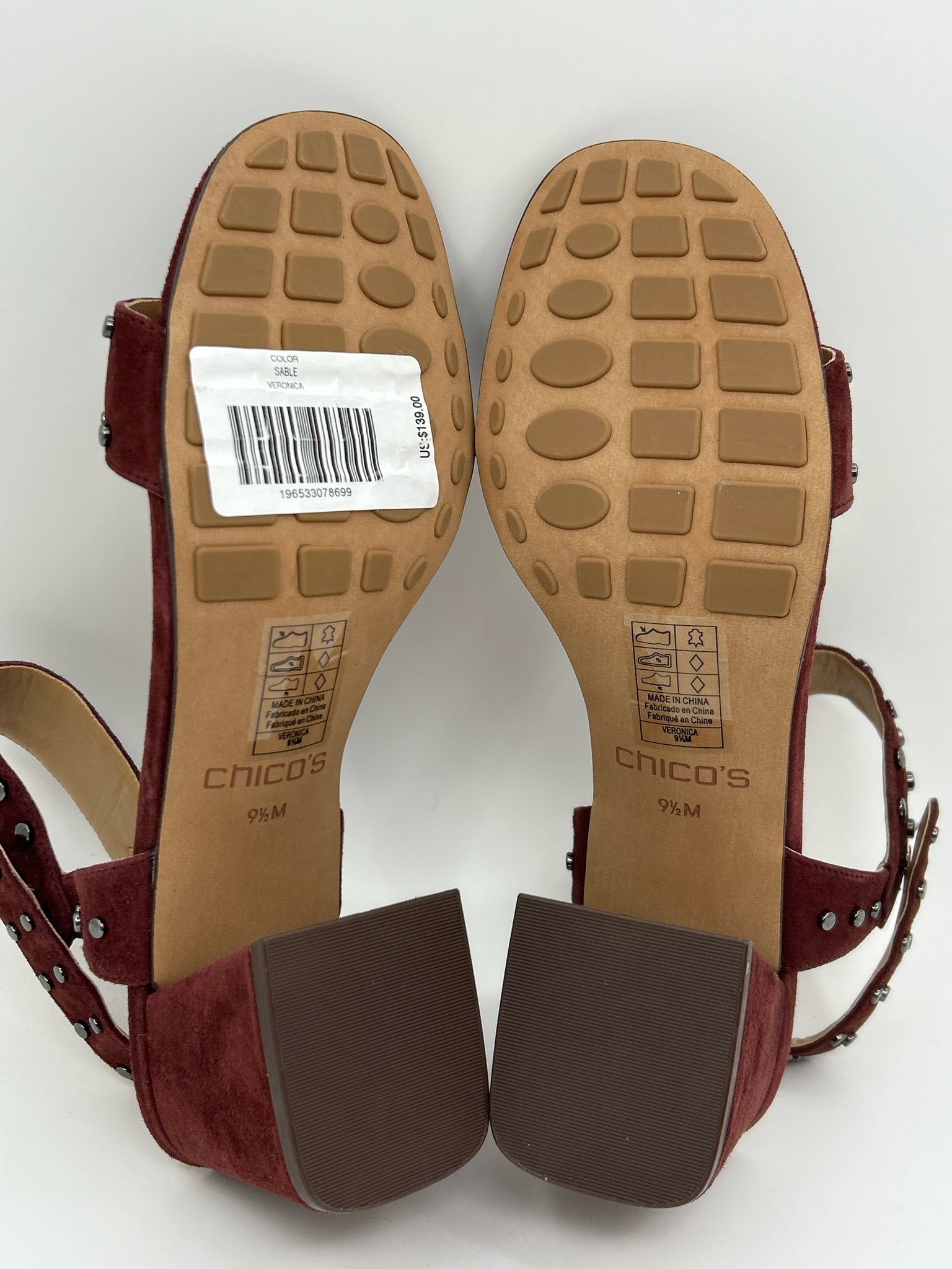 CHICO'S Size 9.5M WINE Women Sandal
