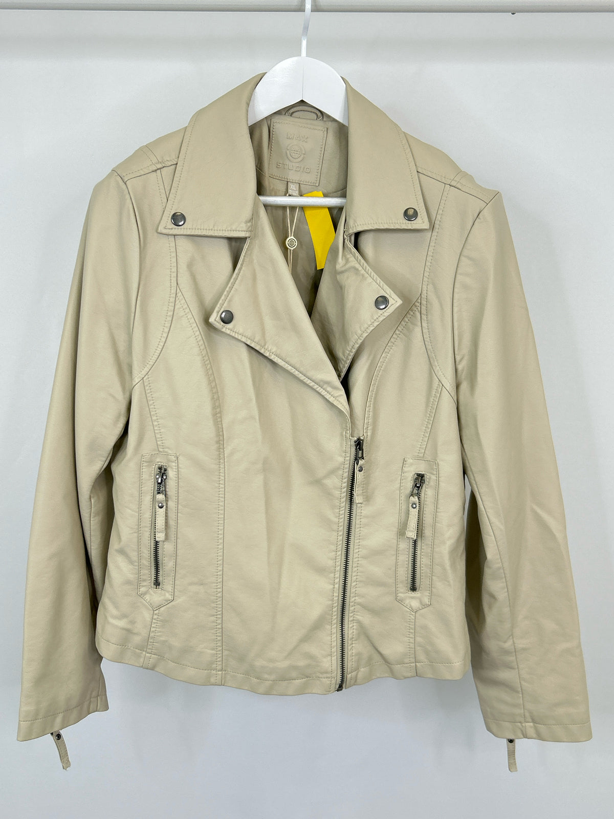 MAX STUDIO Size XL Beige Women Jacket