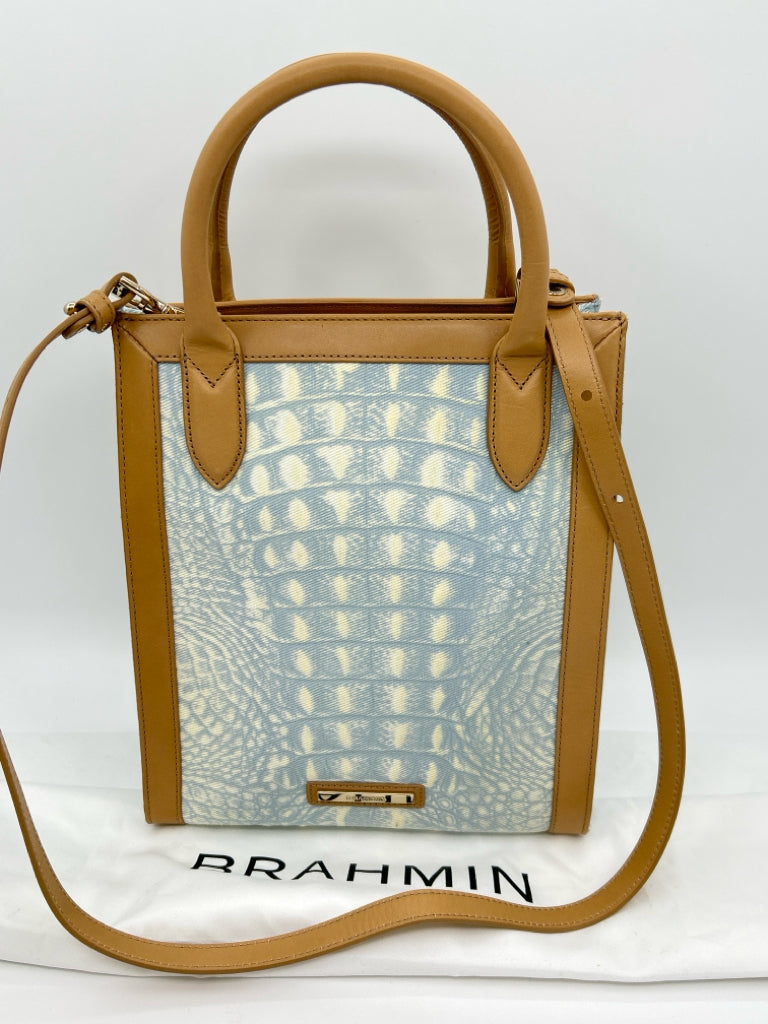 BRAHMIN NWT BLUE AND TAN Women's Purse
