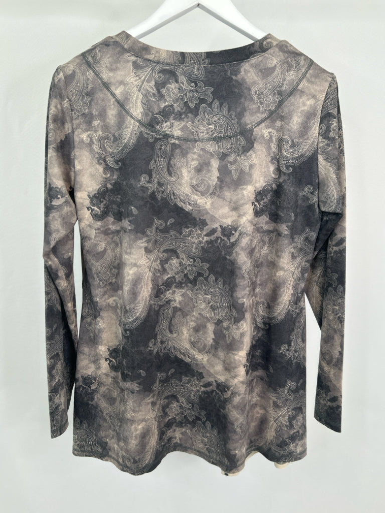 ETHYL Women Size M Gray print Tunic