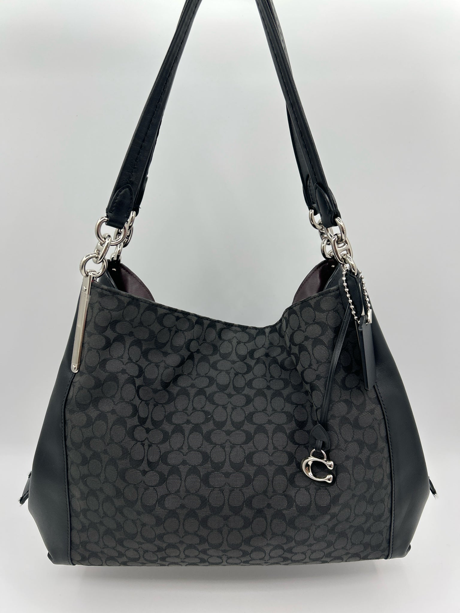 COACH GRAY AND BLACK Women Purse