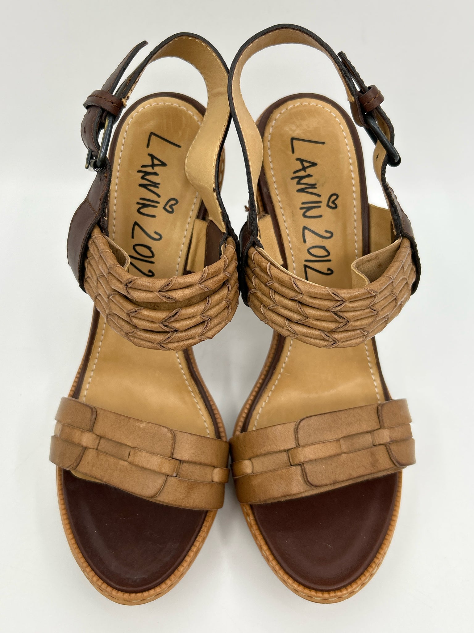 LANVIN Size 40.5 Brown Women Sandal
