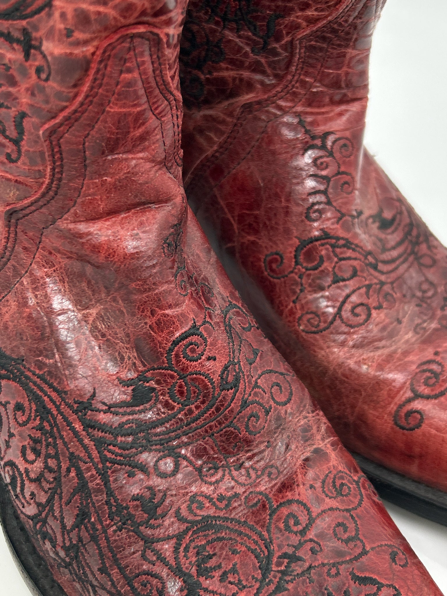 STERLING RIVER BOOTS Size 7.5B Red Women Boots