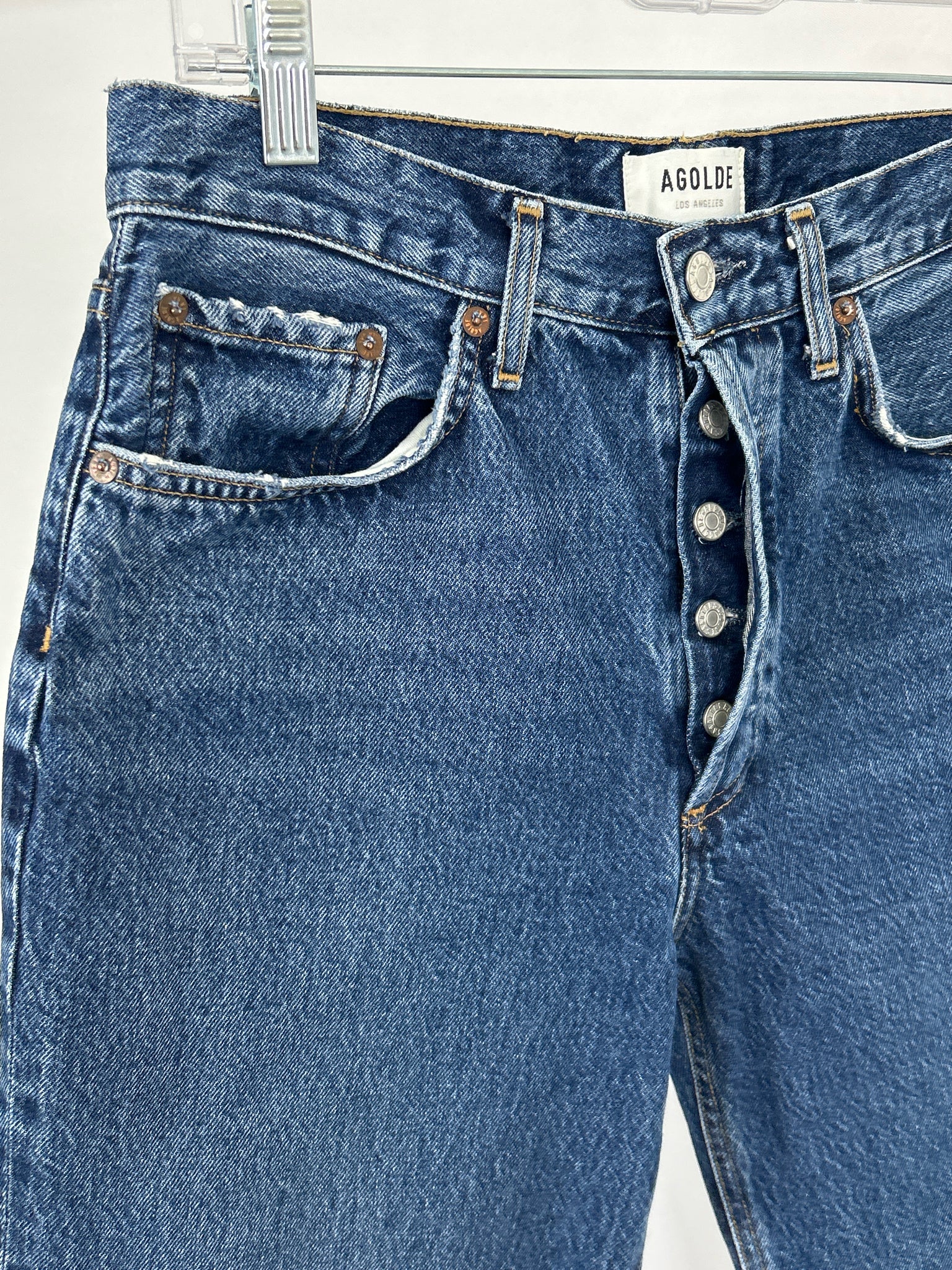 AGOLDE Size 27/4 BLUE DENIM Women jeans