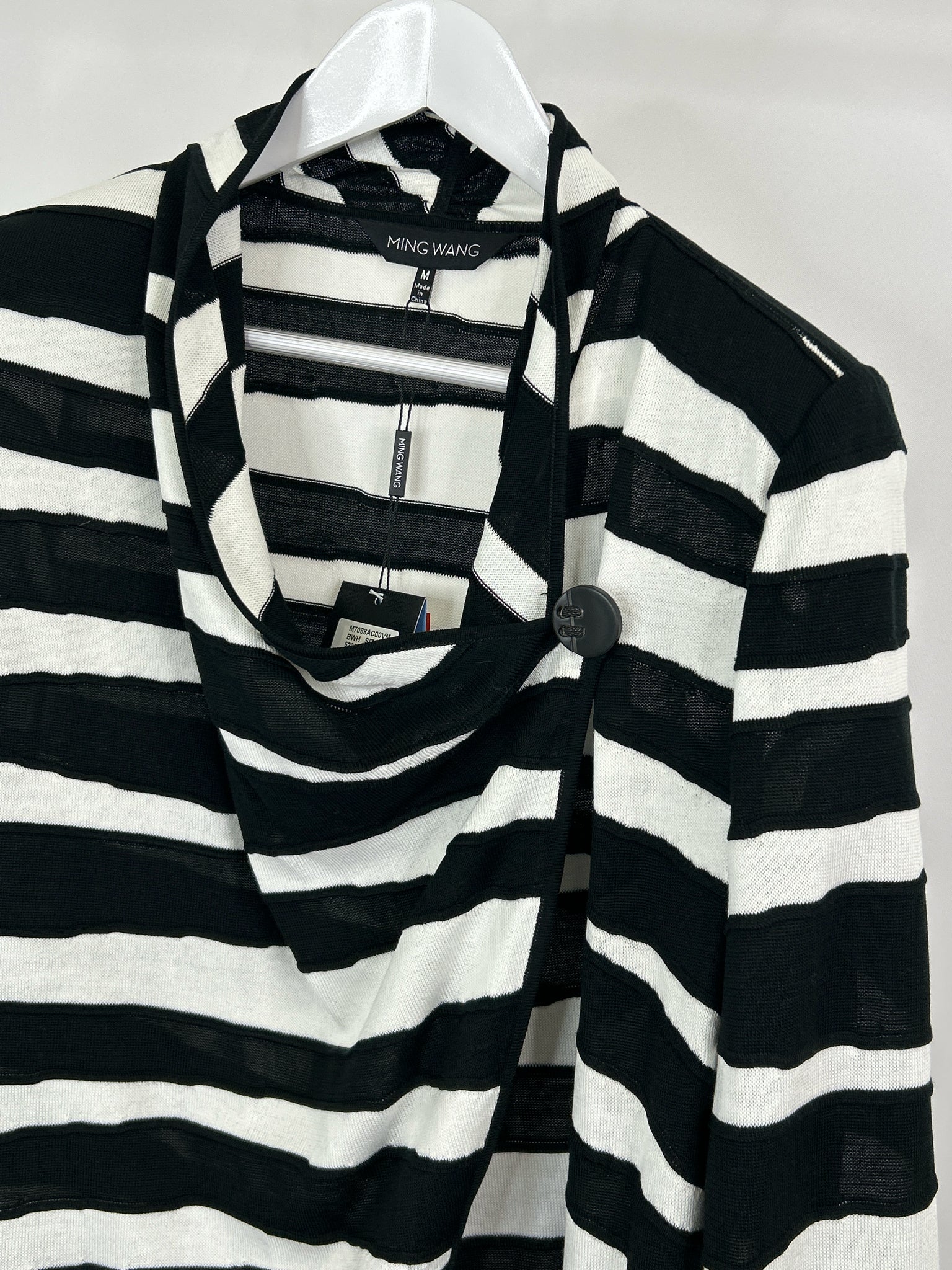 MING WANG Size M Black and White Women Jacket NWT
