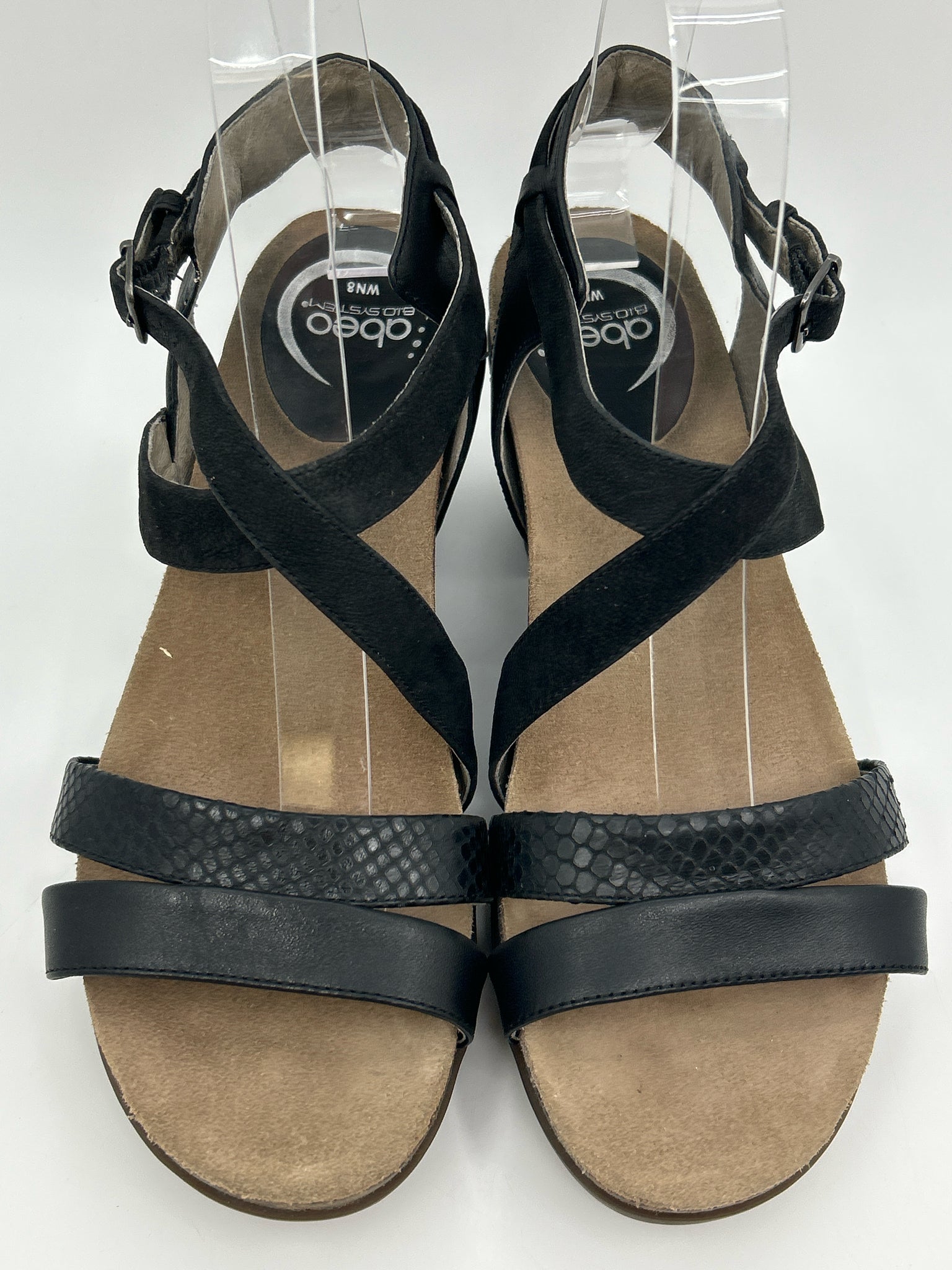 ABEO Size 8N Black Women Sandal