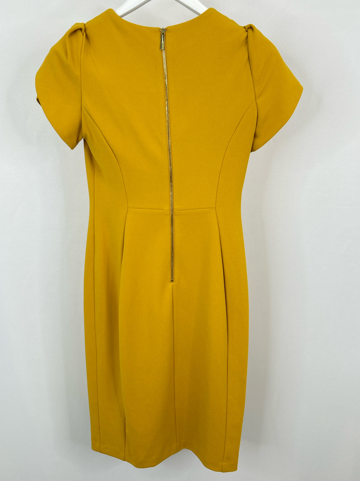 CALVIN KLEIN Size 4 Yellow Women Dress