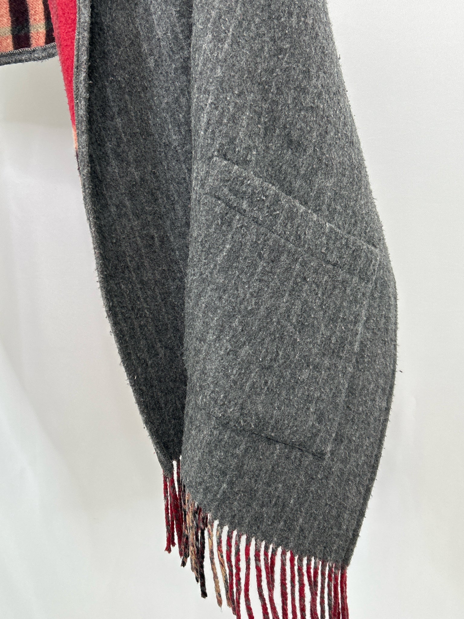 BURBERRY RED AND GRAY Women Scarf