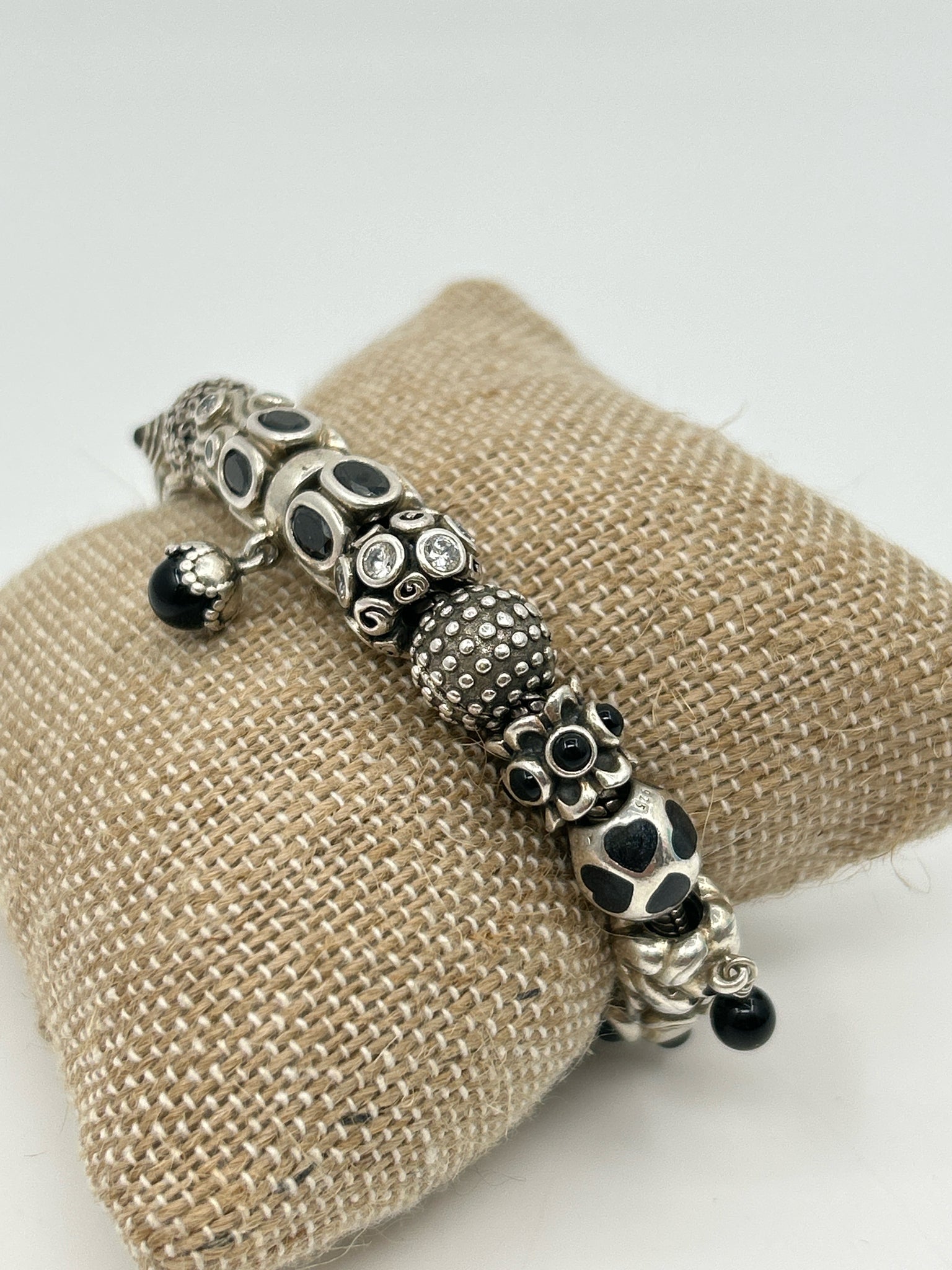 PANDORA Silver & Black Bracelet