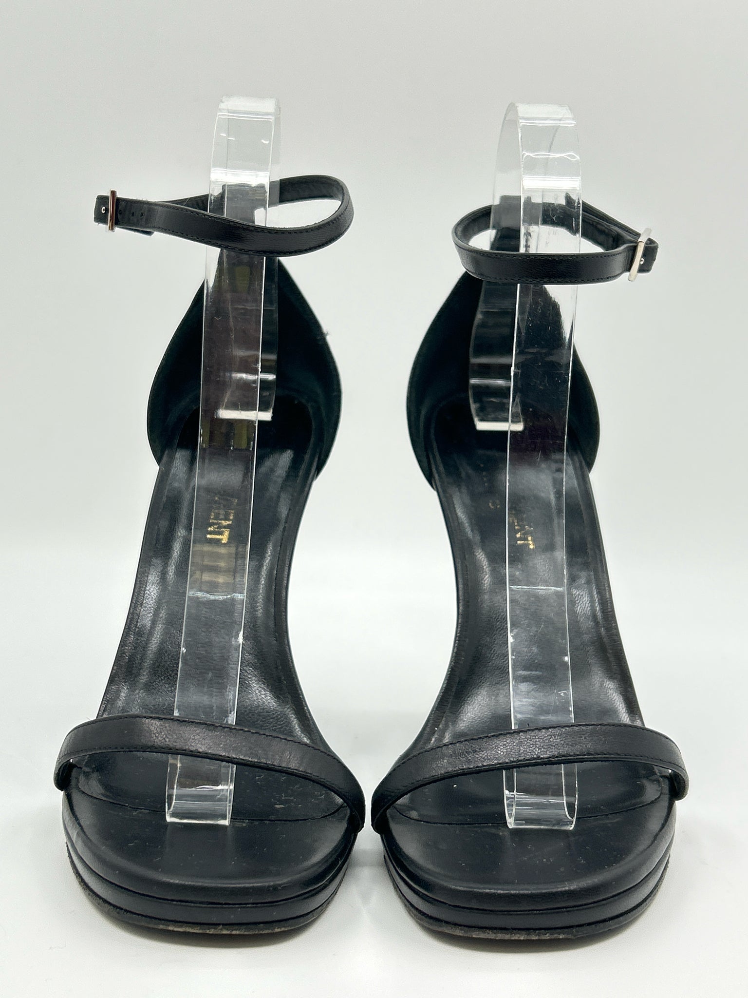 SAINT LAURENT Size 38.5 Black Women Sandal