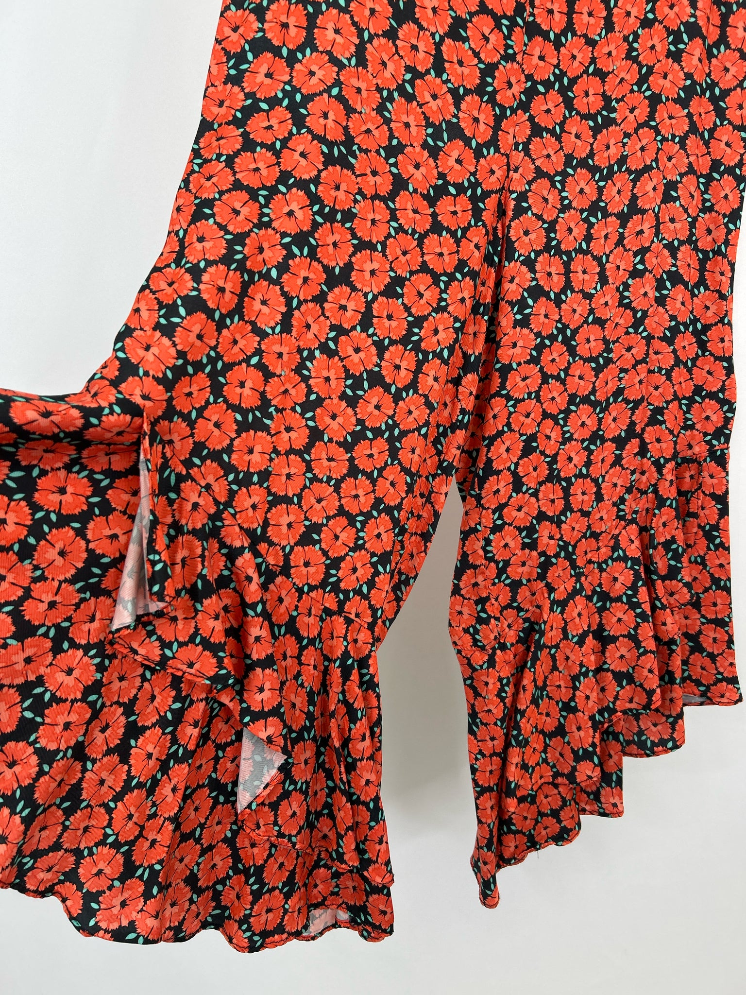 ANTHROPOLOGIE Size M ORANGE FLORAL Women Pants