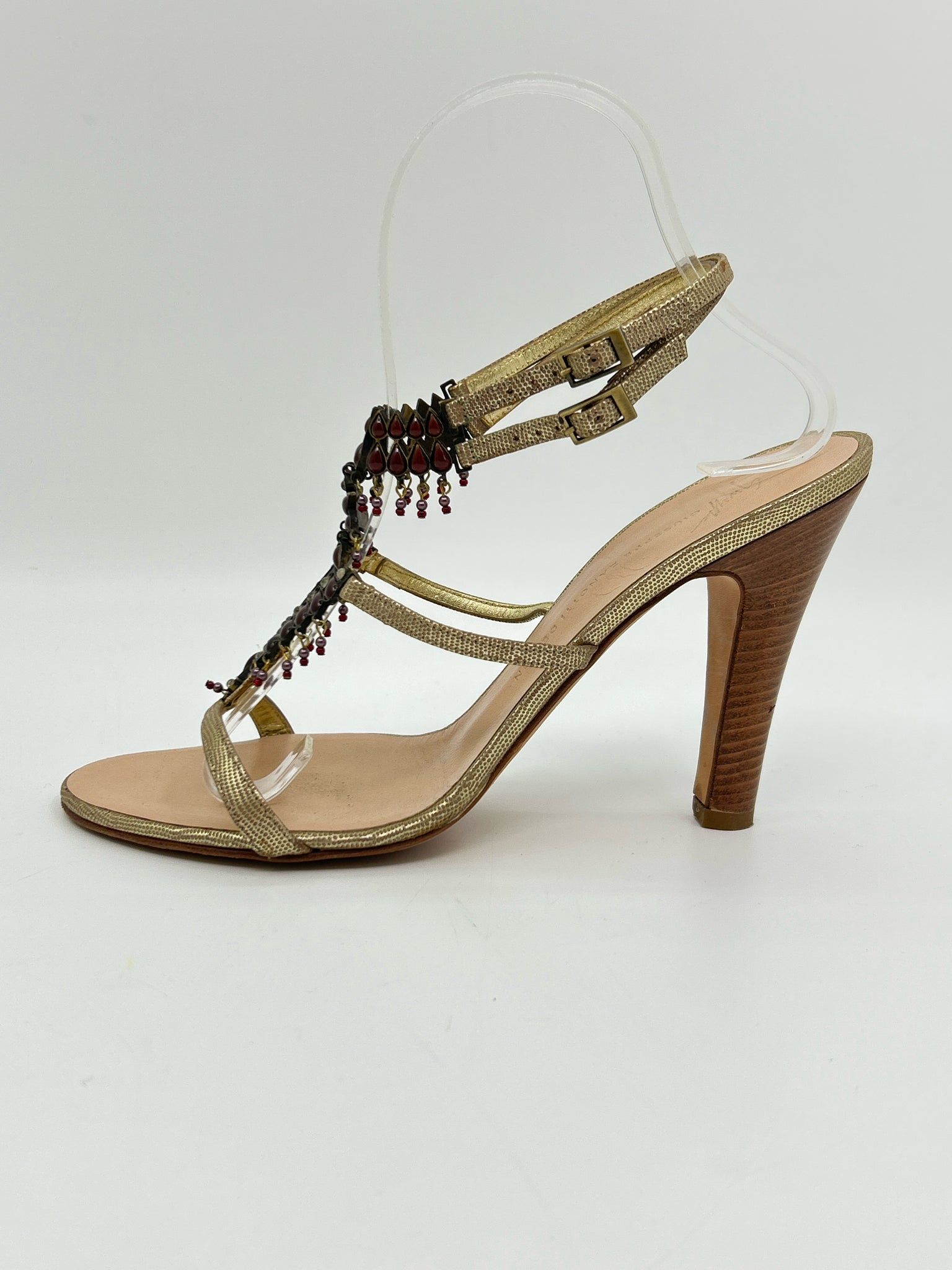 GIUSEPPE ZANOTTI Size 9.5B Gold Women Sandal