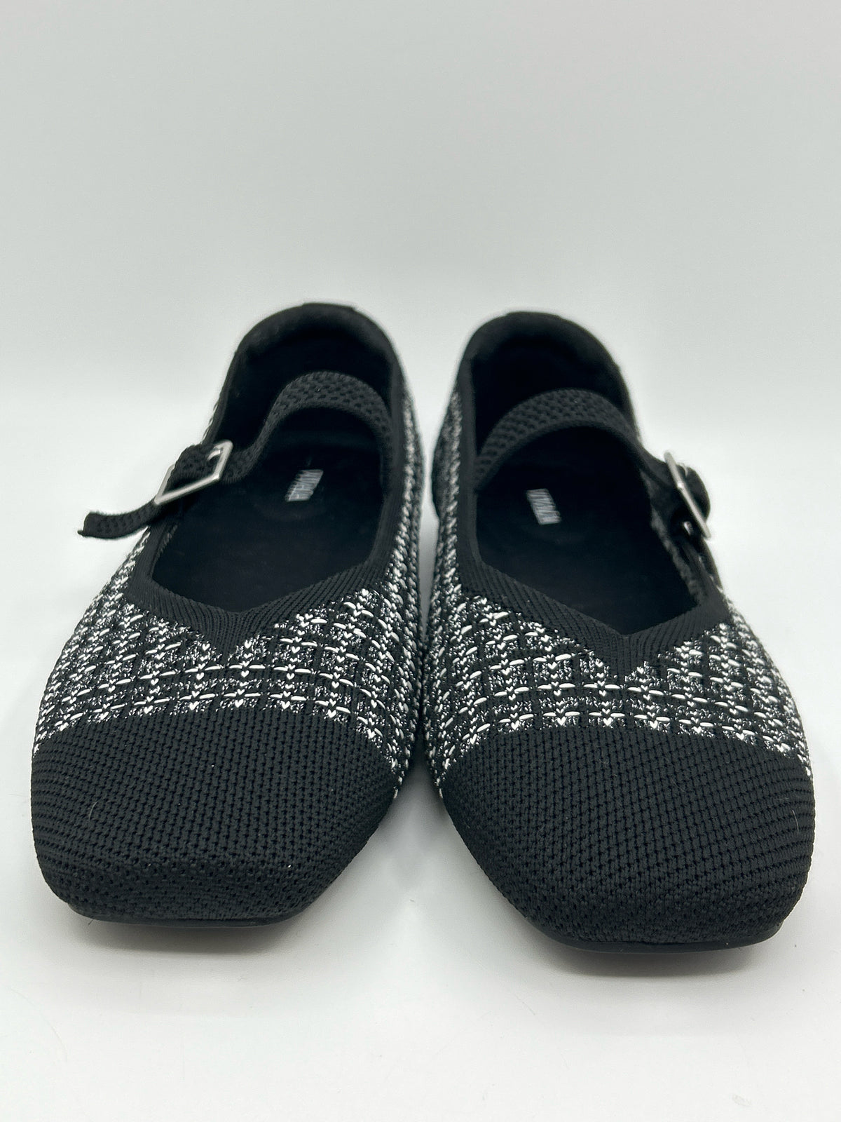VIVAIA Size 9/9.5 Black & White Women Flats