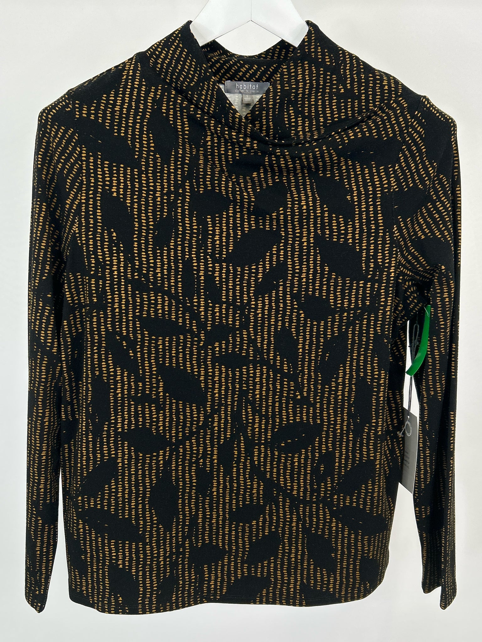 HABITAT Size S BLACK AND GOLD Women Top