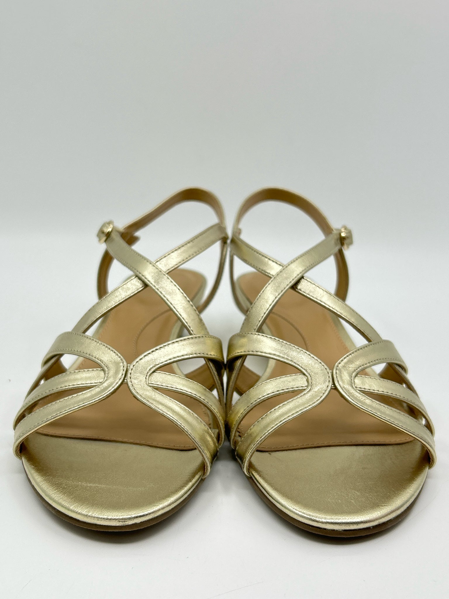 TALBOTS Size 9M gold metallic Women Sandal