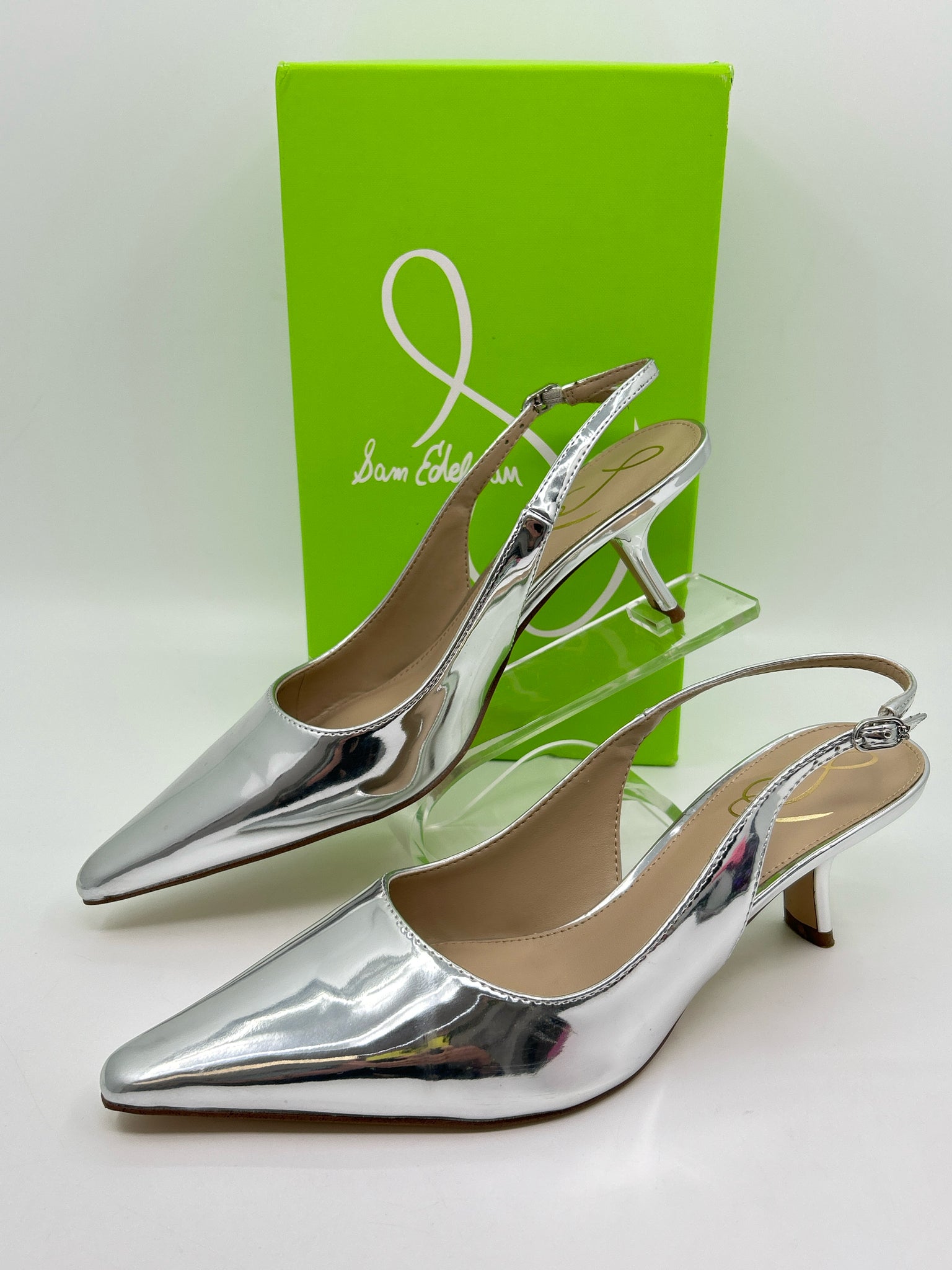 SAM EDELMAN Size 8M Silver Women Pumps