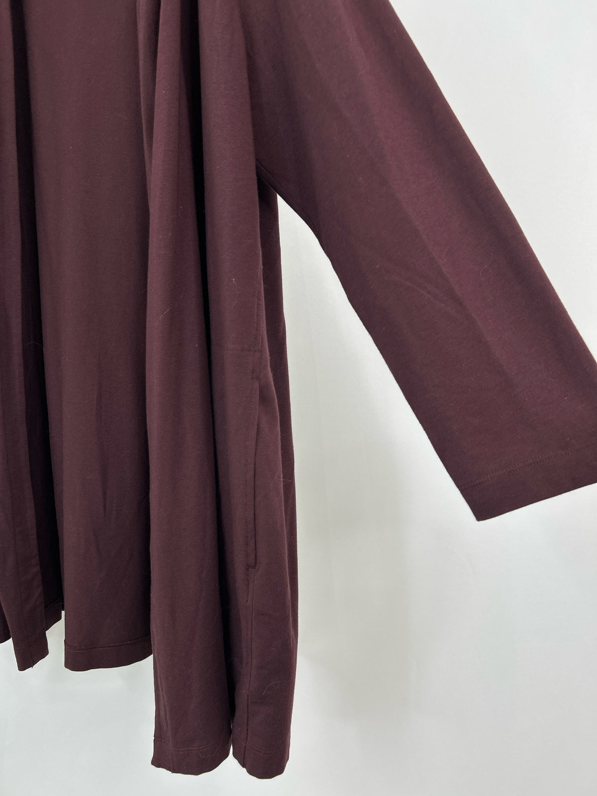 EILEEN FISHER Size L Burgundy Women Cardigan