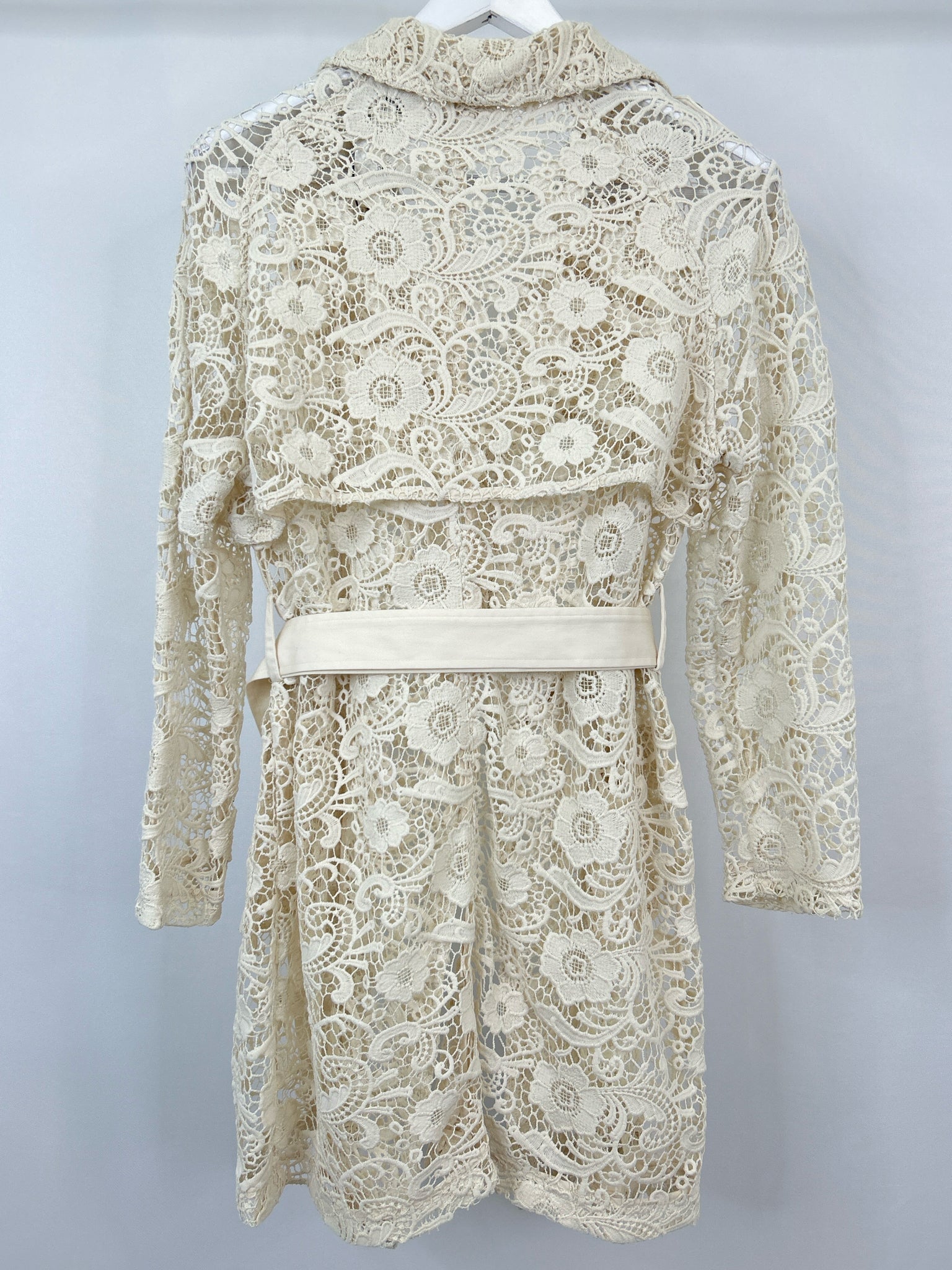 CHICO'S Size M Cream Women Coat