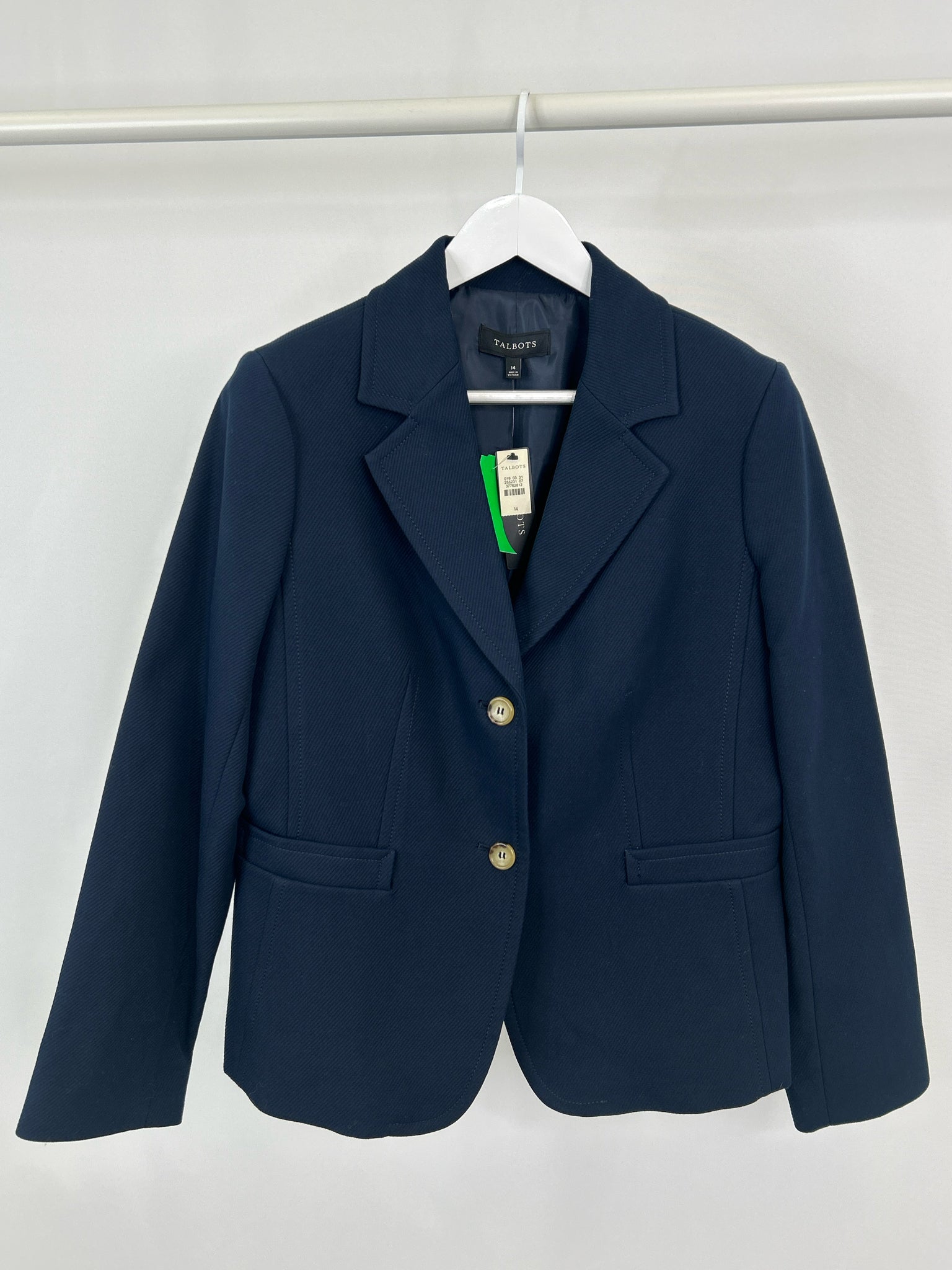TALBOTS Size 14 Navy Women Blazer