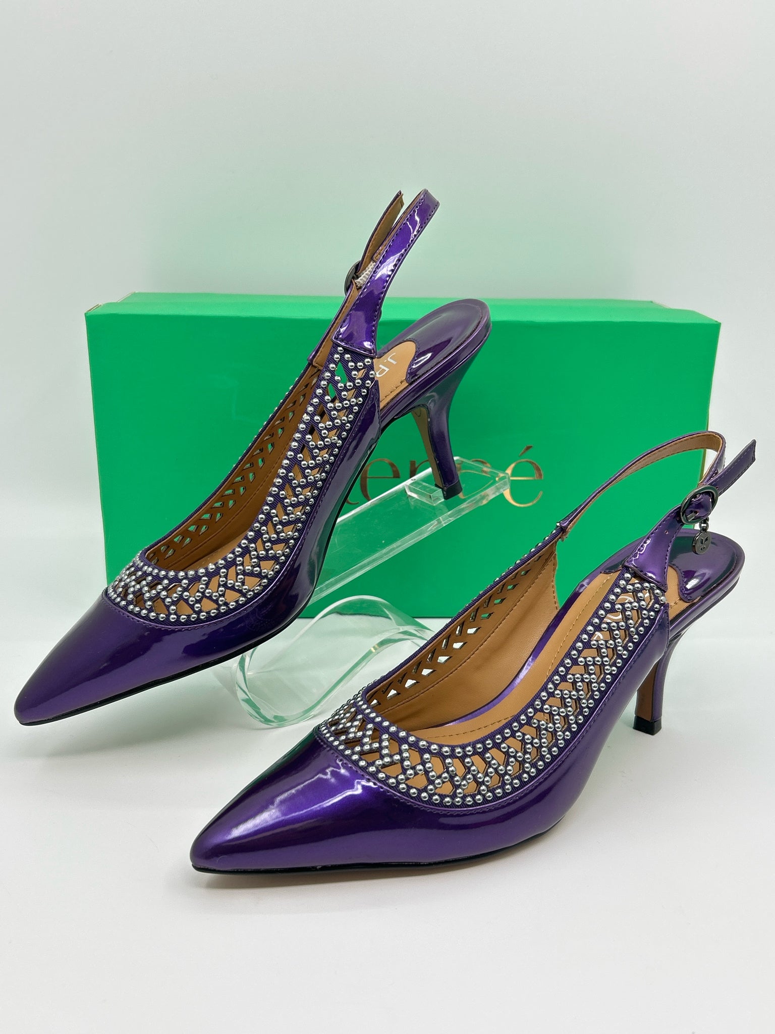 J. RENEE Size 7.5M Purple Women Pumps NIB