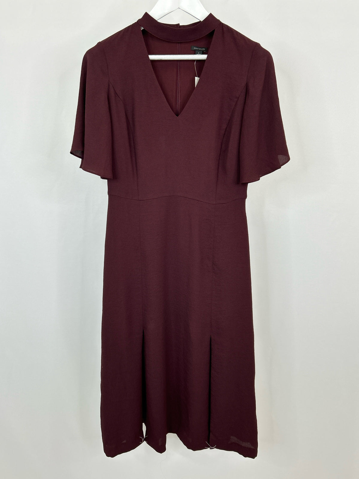 ANN TAYLOR Size 6 WINE Women Dress