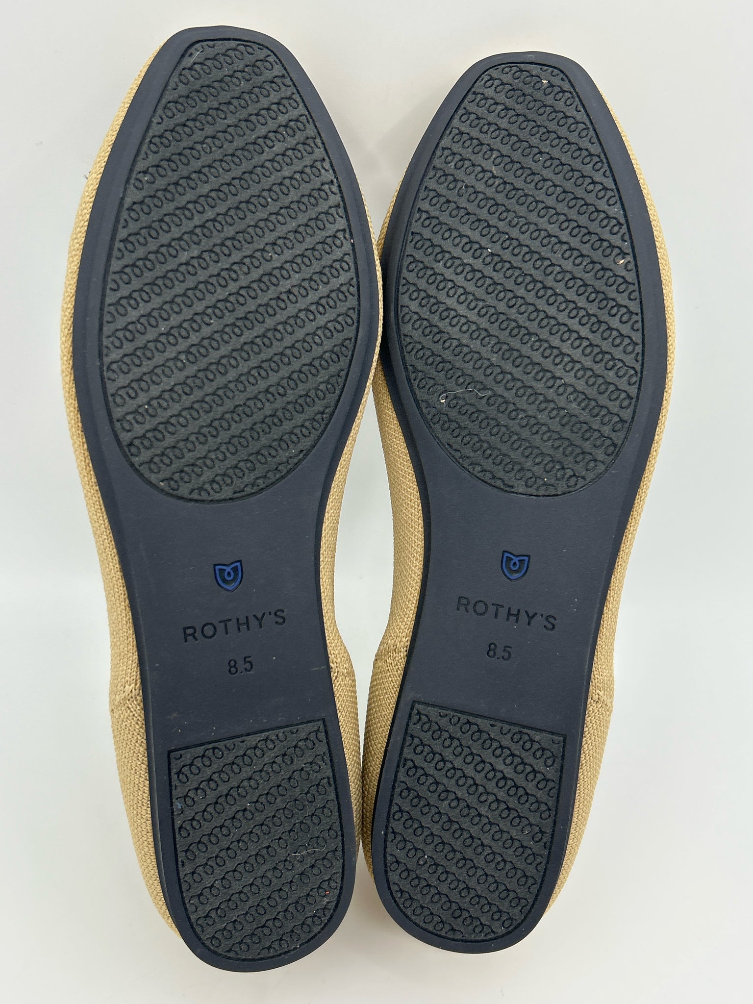 ROTHY'S NWOB Size 8.5 BEIGE AND BLACK Women Flats