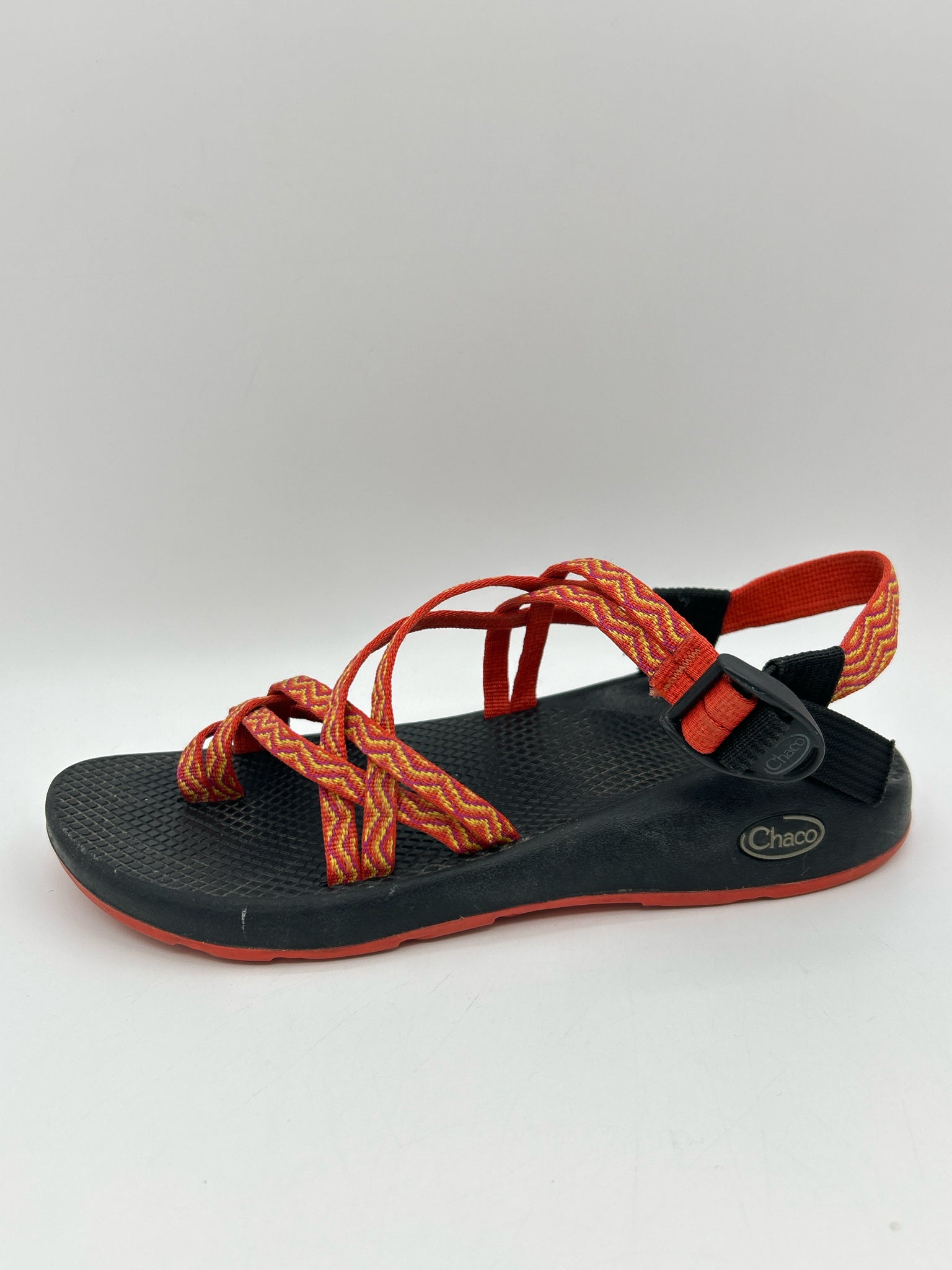 CHACO Size 8/8.5 ORANGE & BLACK Women Sandal