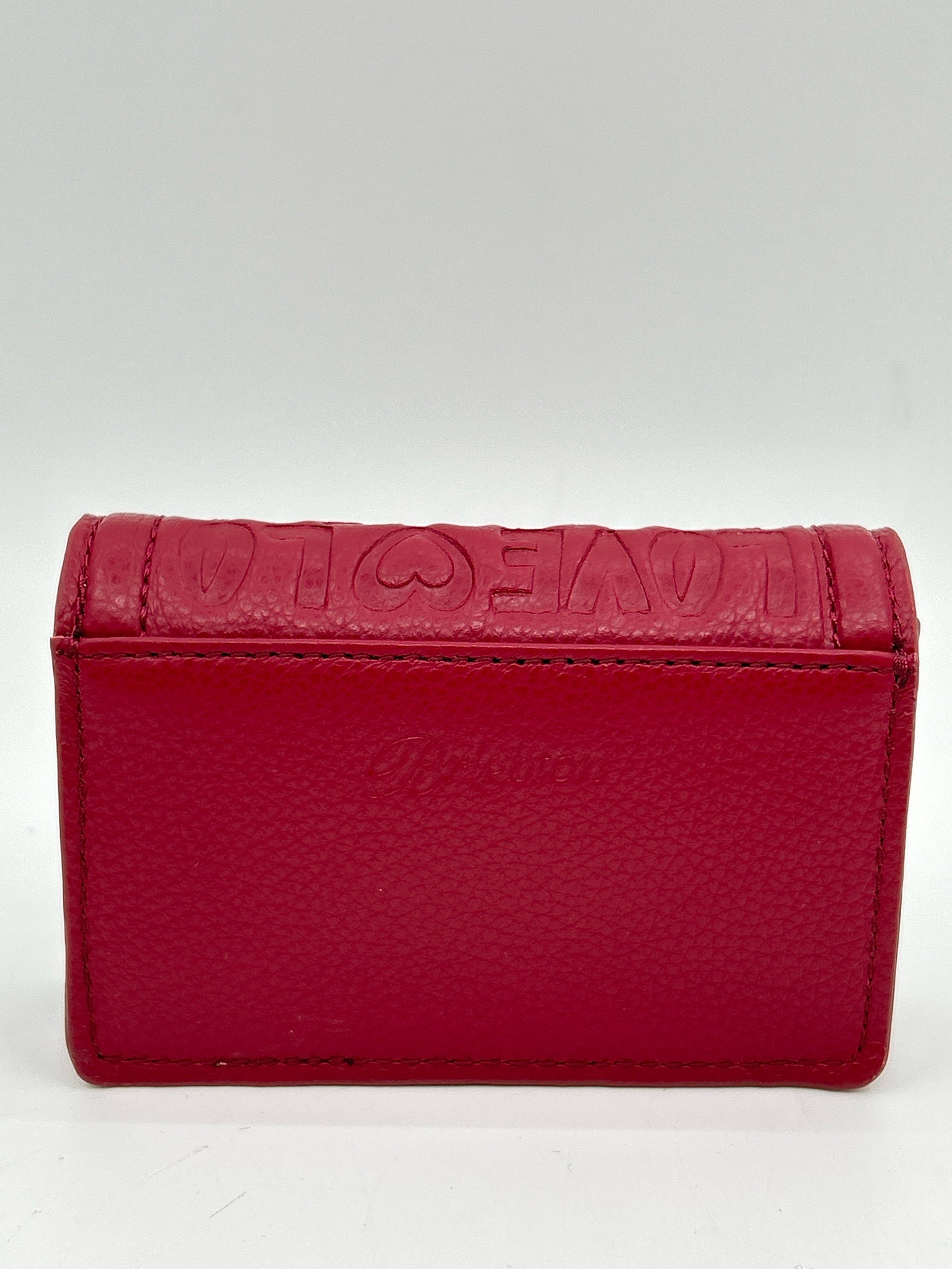 BRIGHTON Red Leather Wallet Card Holder NWT