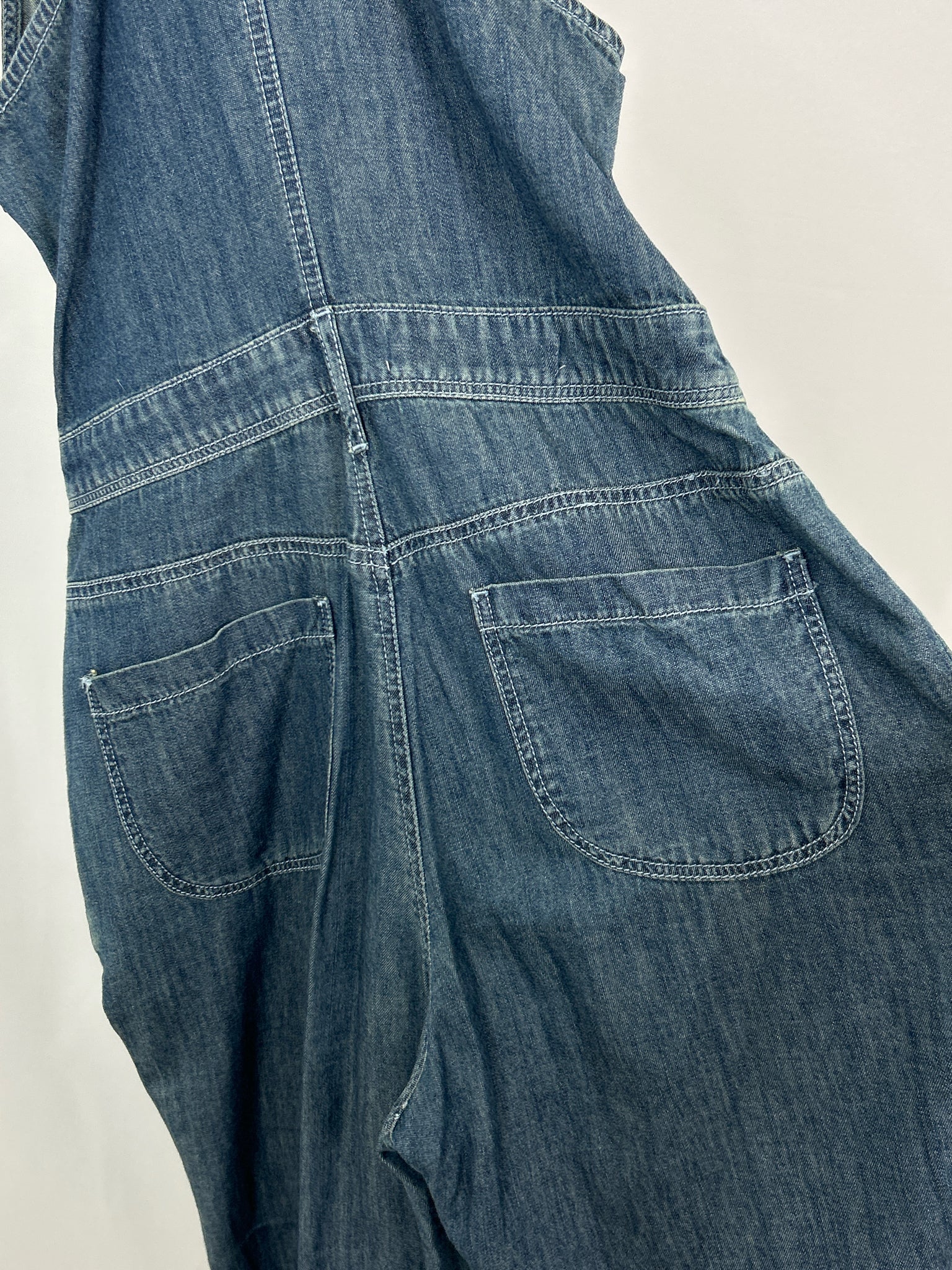 PILCRO Size 6 BLUE DENIM Women Jumpsuit