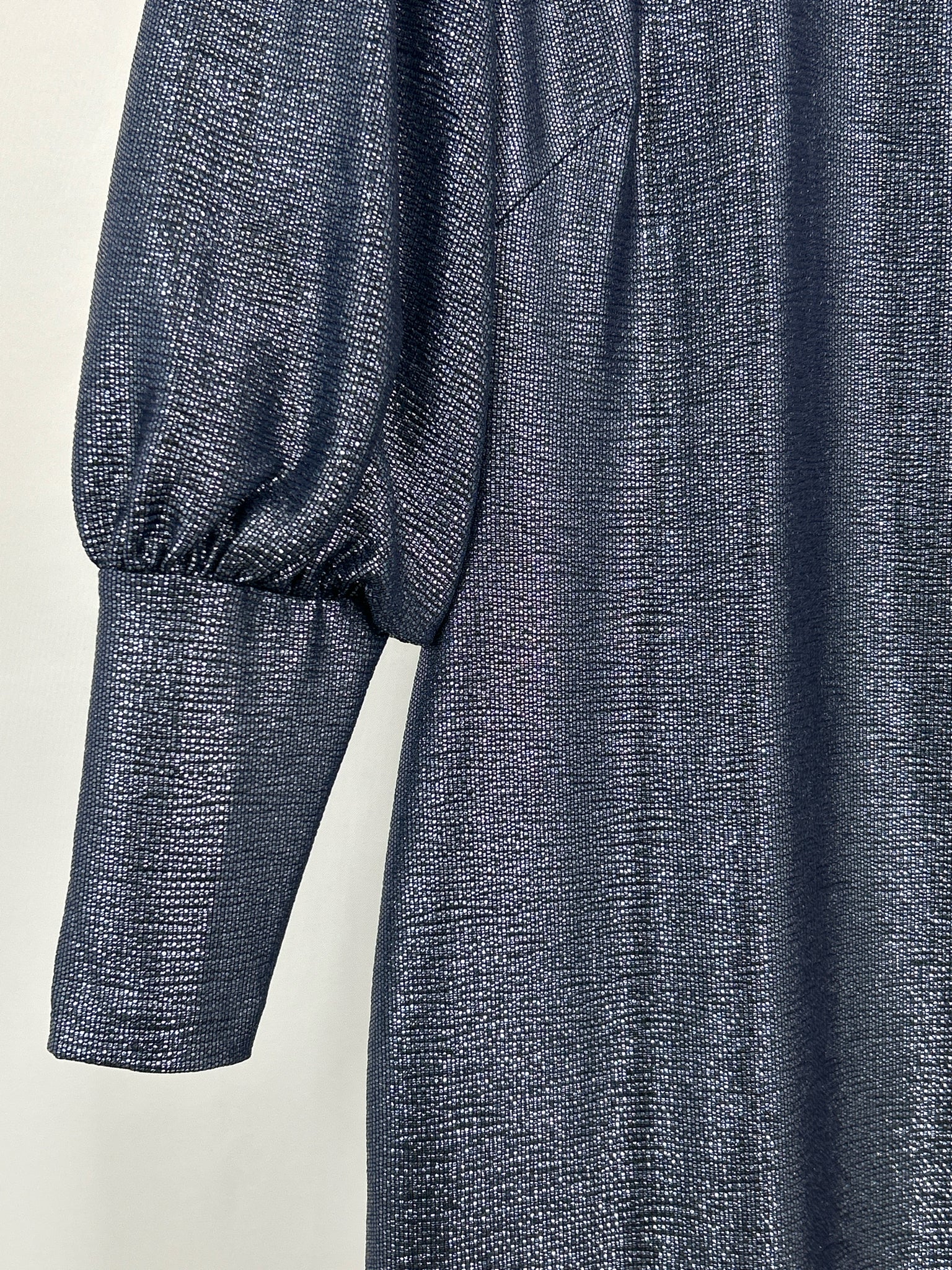 AIDAN AIDAN MATTOX Size 4 BLUE METALLIC Women Dress