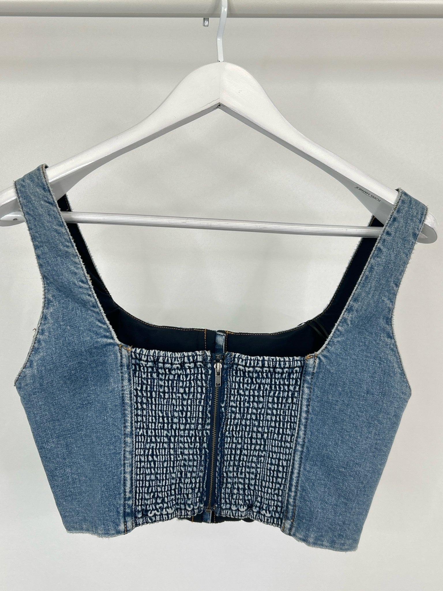 ALICE + OLIVIA Size 8 BLUE DENIM Women Tank Top