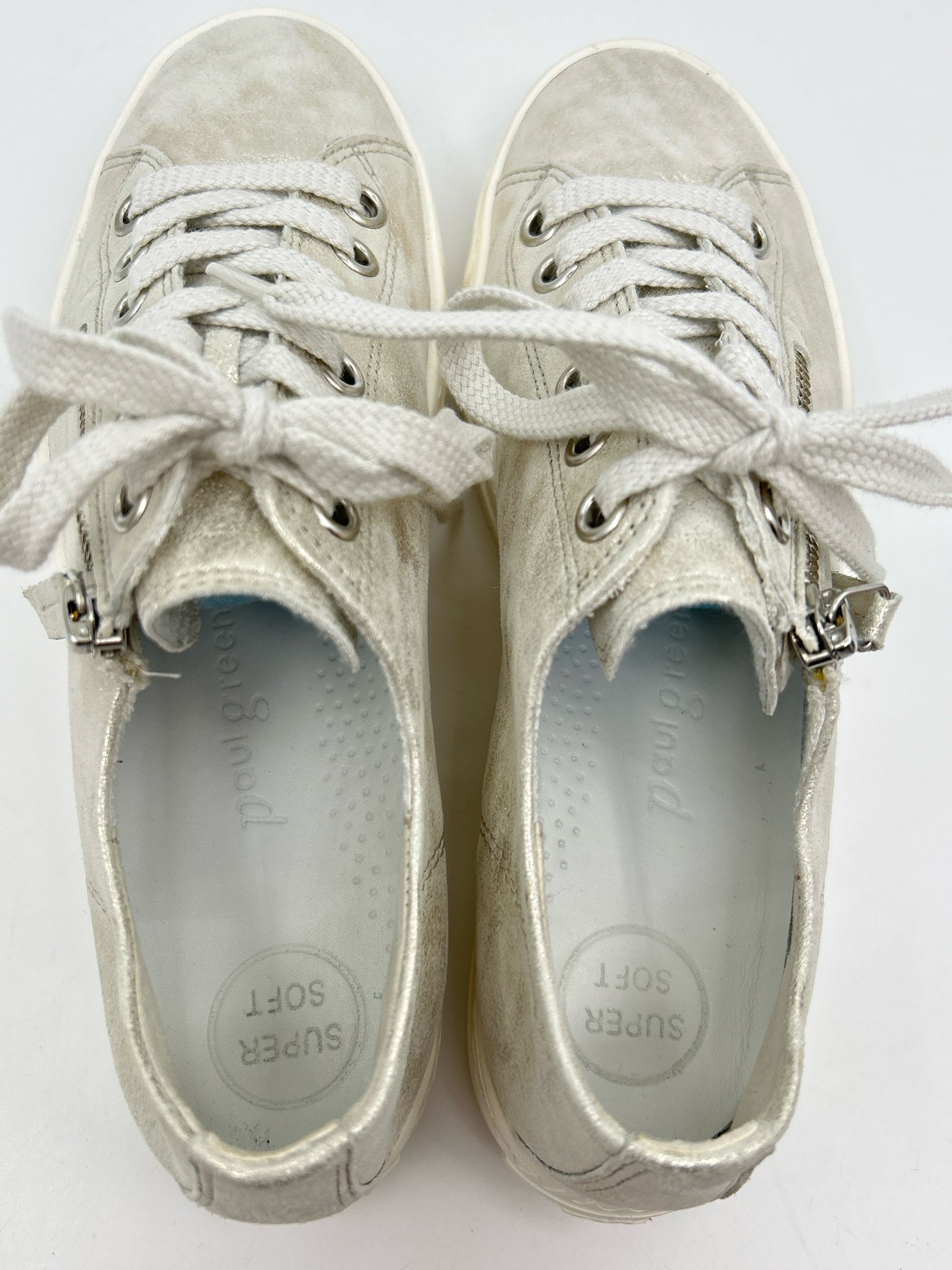 PAUL GREEN Size 7 Silver Women Sneakers