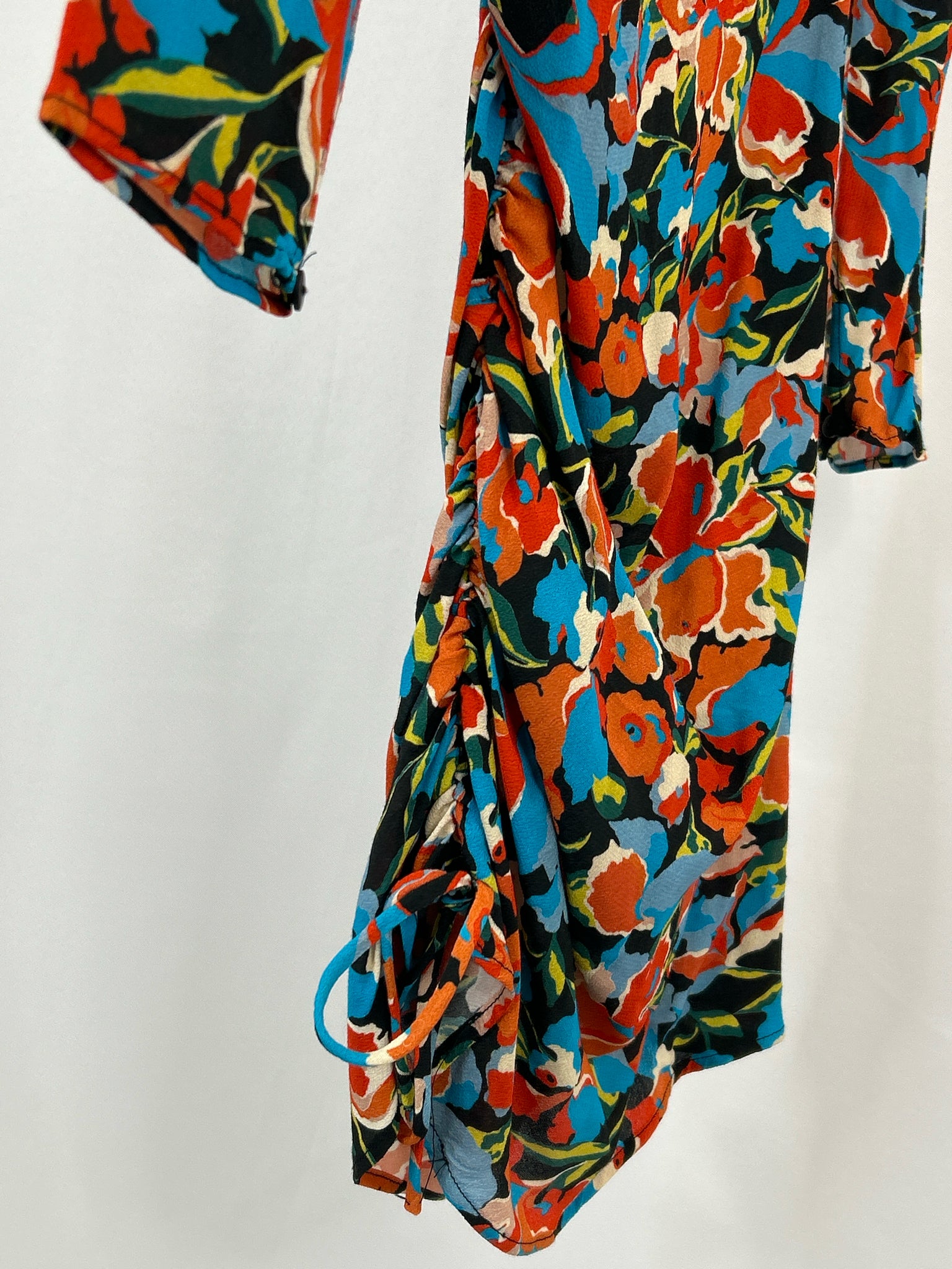 ZARA Size XS Orange Print Women Dress