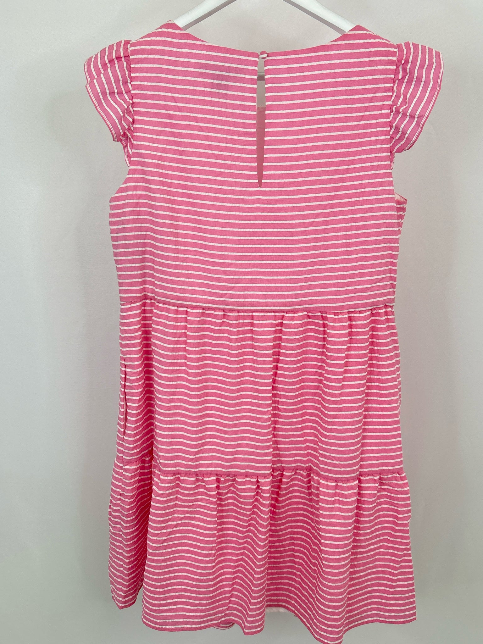 JESSICA HOWARD Size 14 Pink Striped Women's Dress
