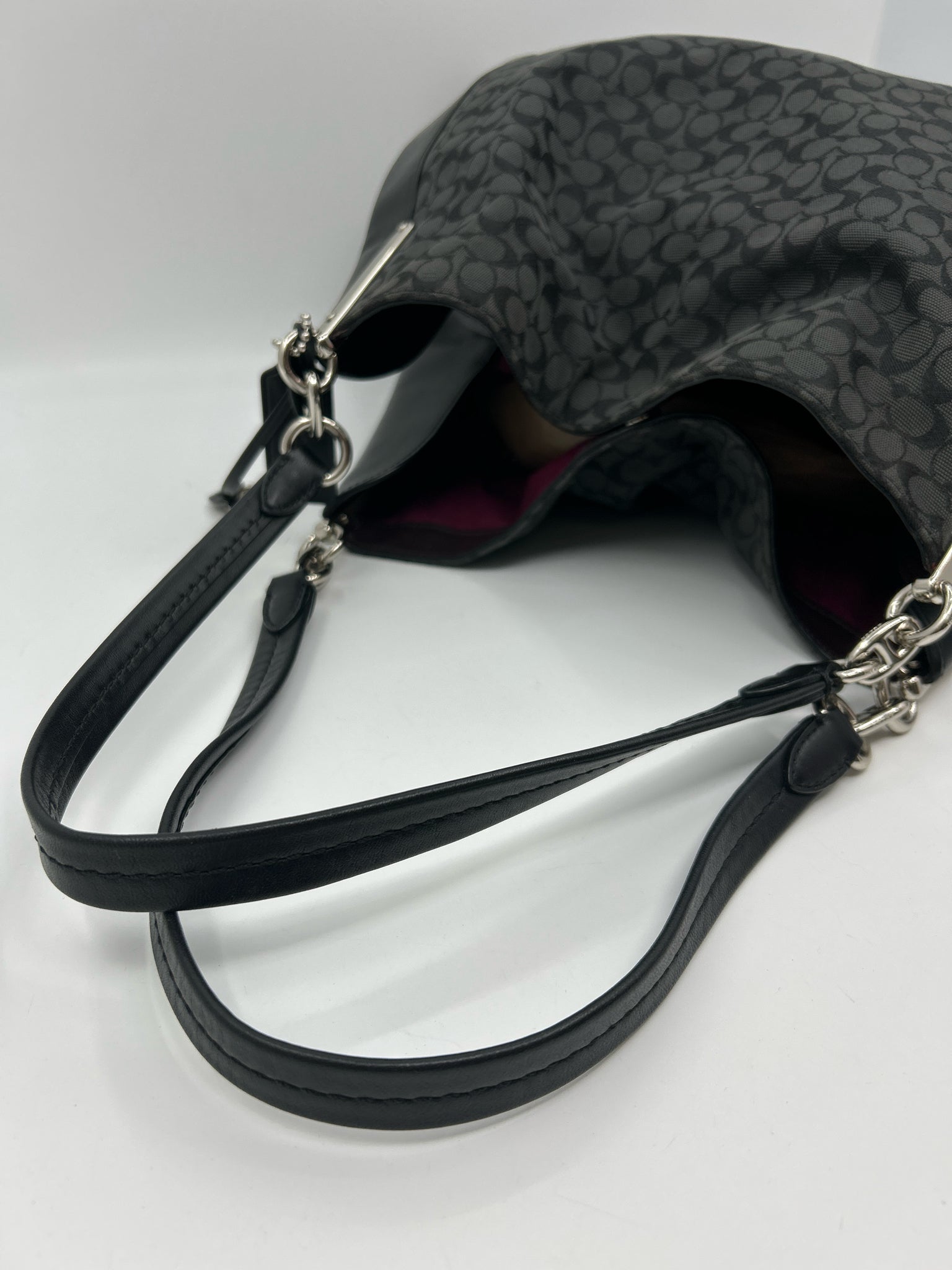 COACH GRAY AND BLACK Women Purse