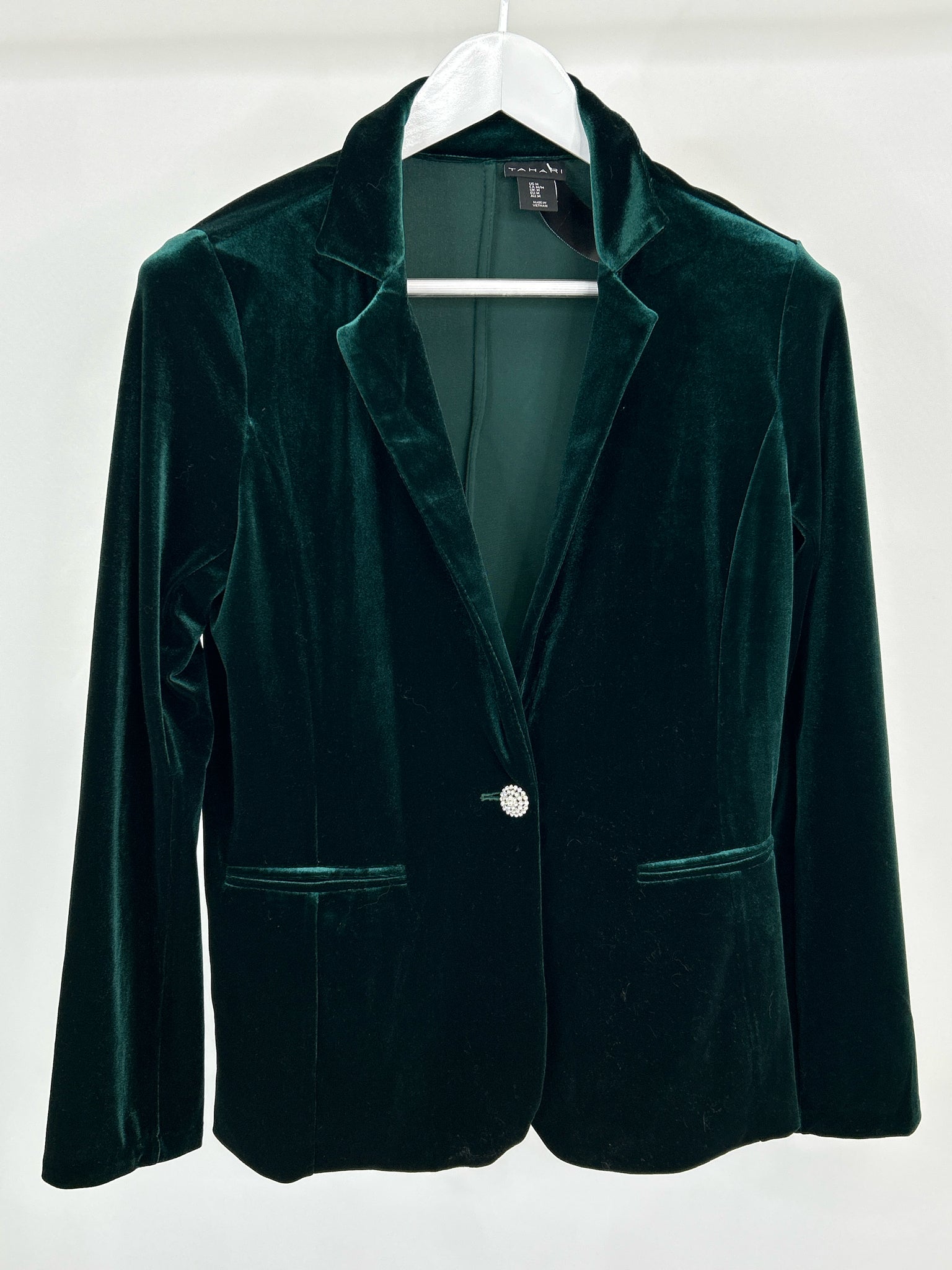 TAHARI Size M Emerald Green Women Blazer