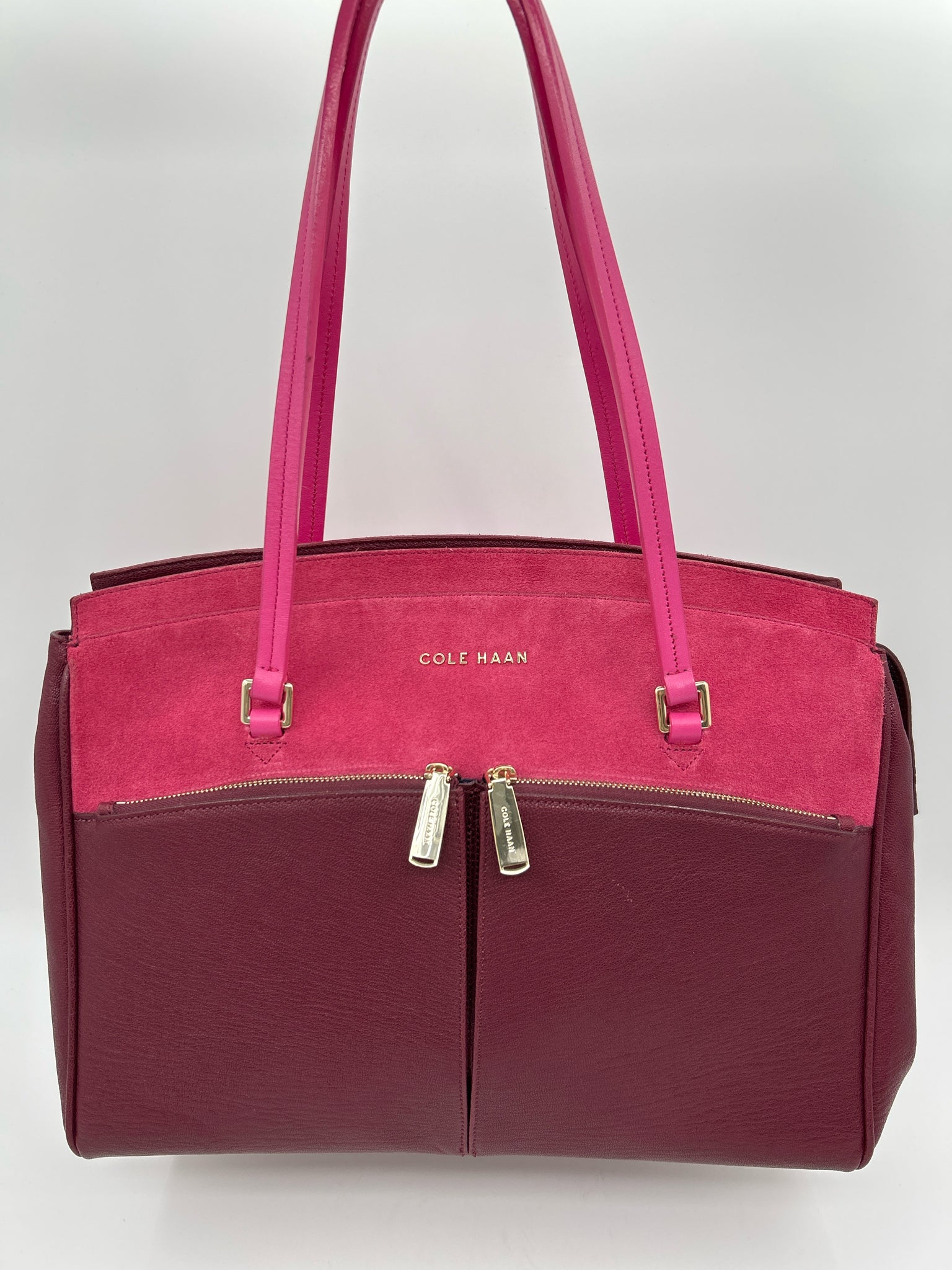 COLE HAAN Wine and Pink Women Purse