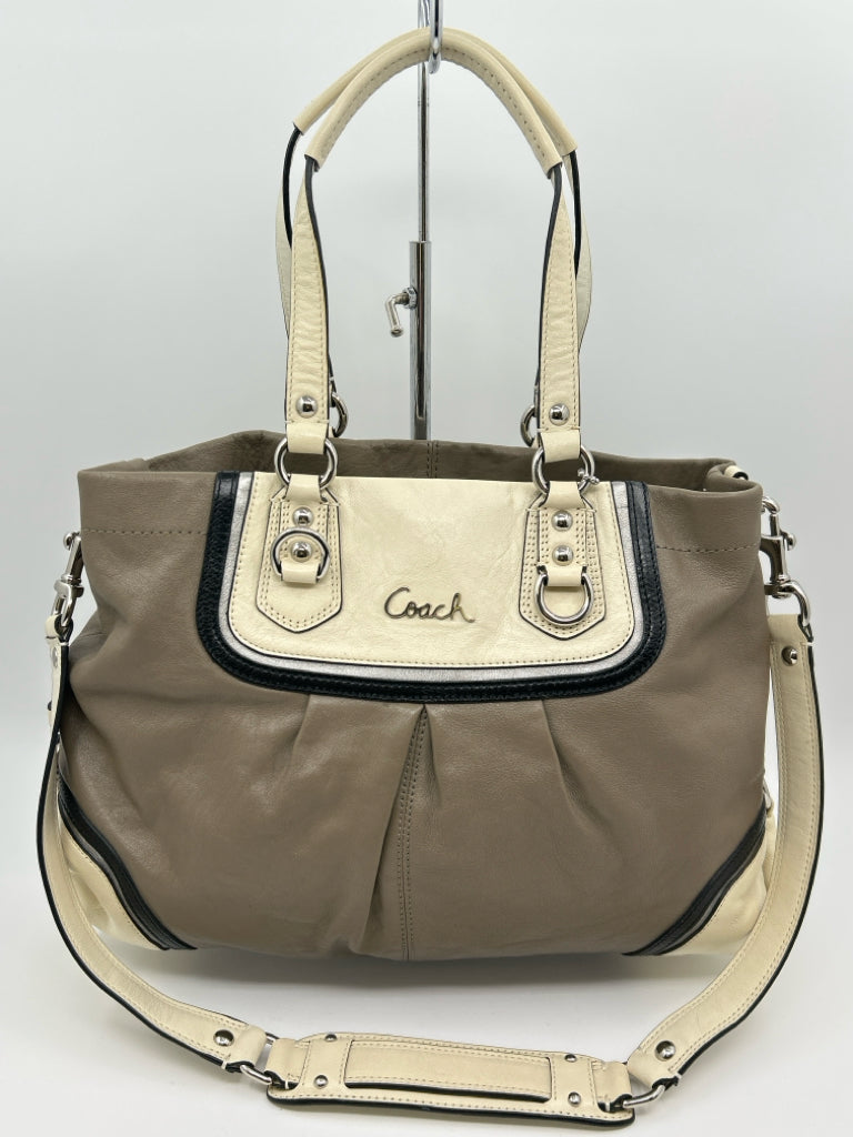 coach TAUPE AND CREAM Purse