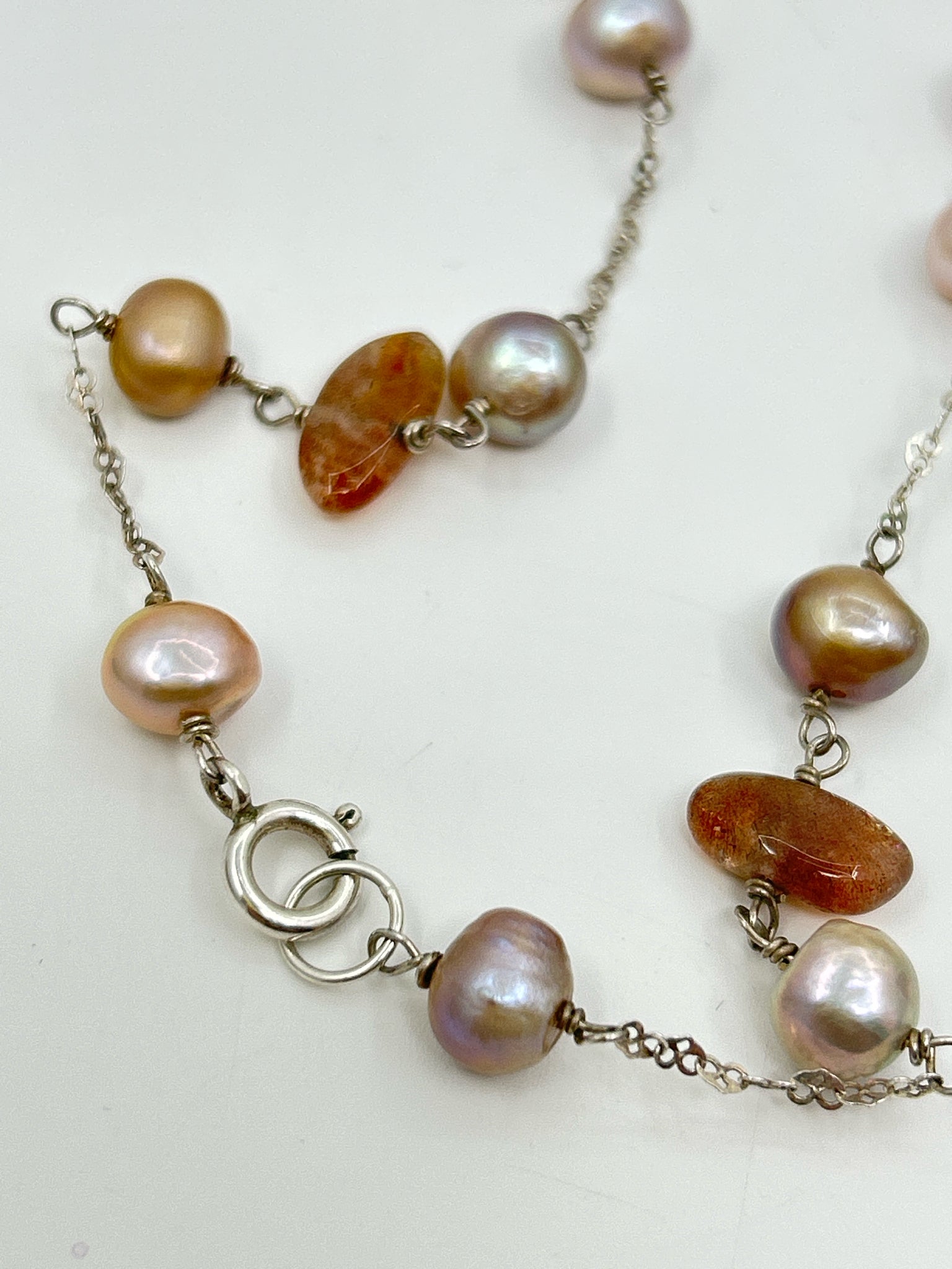 Sterling Silver and Pearl Necklace
